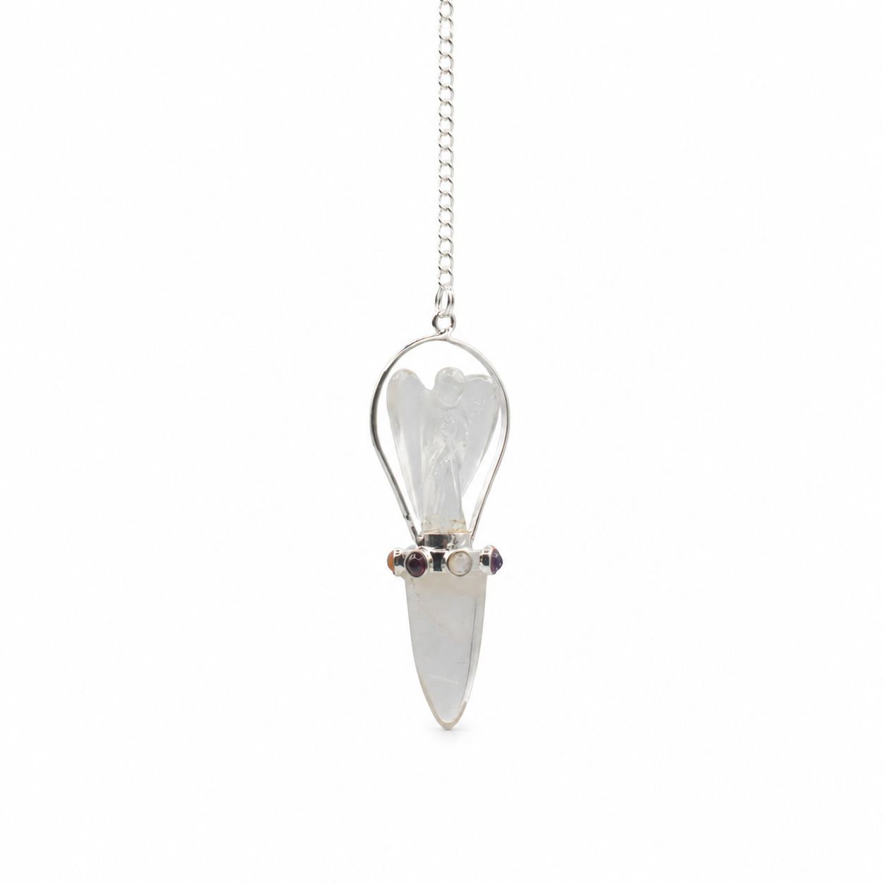 Celestial Guide - Two Piece Angel Pendulum - Chakra Band - Clear Quartz - Image 2