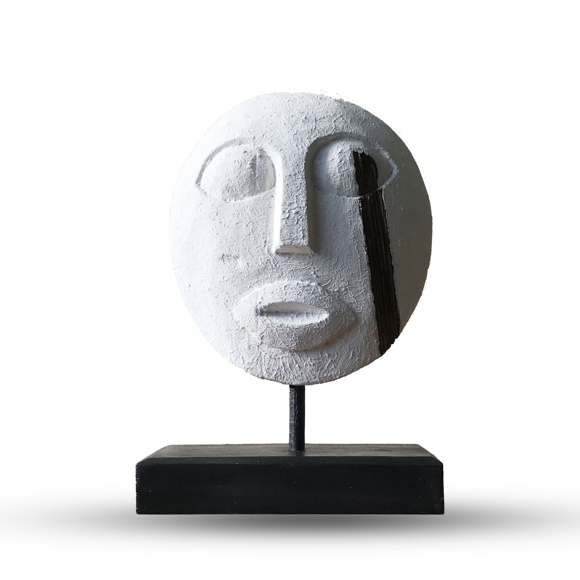 Timor Tribal Decorative Mask - White 27x20cm - Image 3
