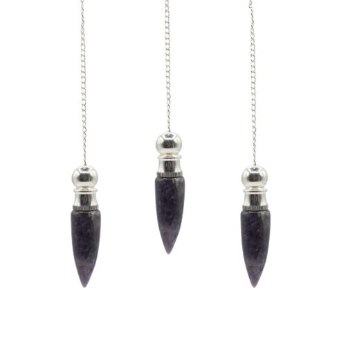 Secret Cavity Discovery of Truth Pendulum - Amethyst - Silver Plated