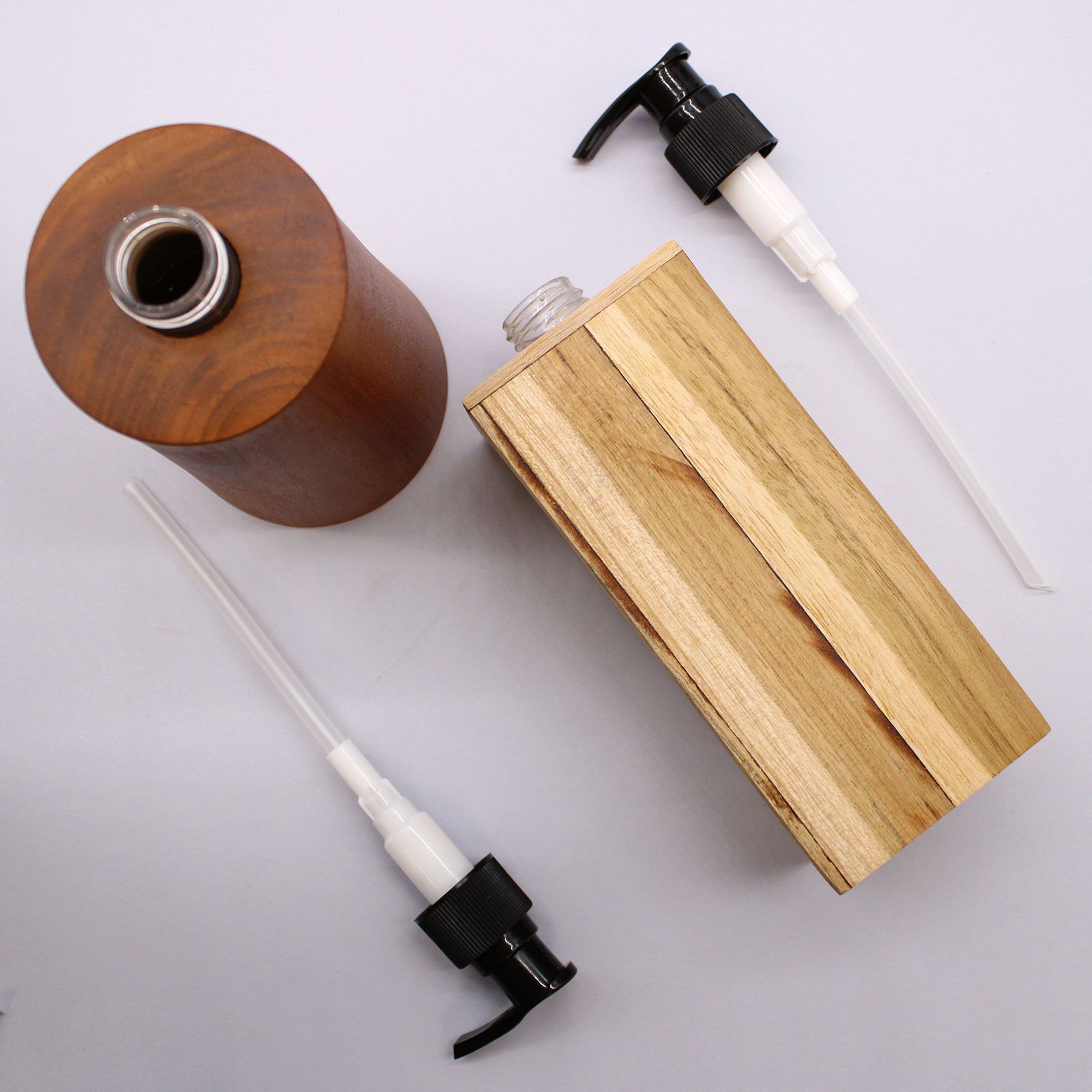 Natural Teakwood Soap Dispenser - Taper - Image 14