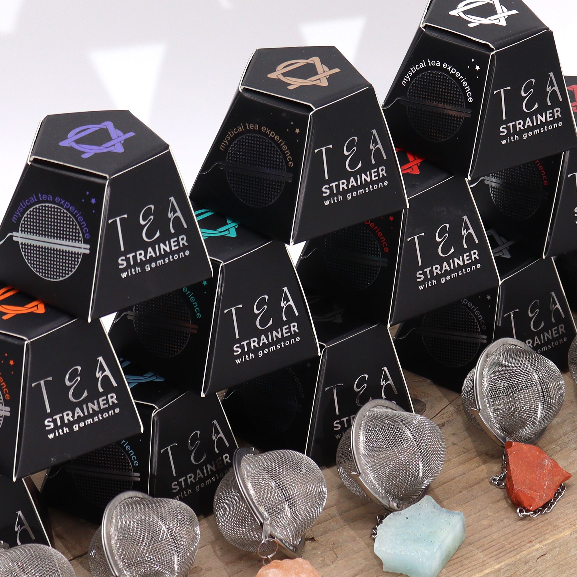 Raw Crystal Gemstone Tea Strainer - Smoky Quartz - Image 3