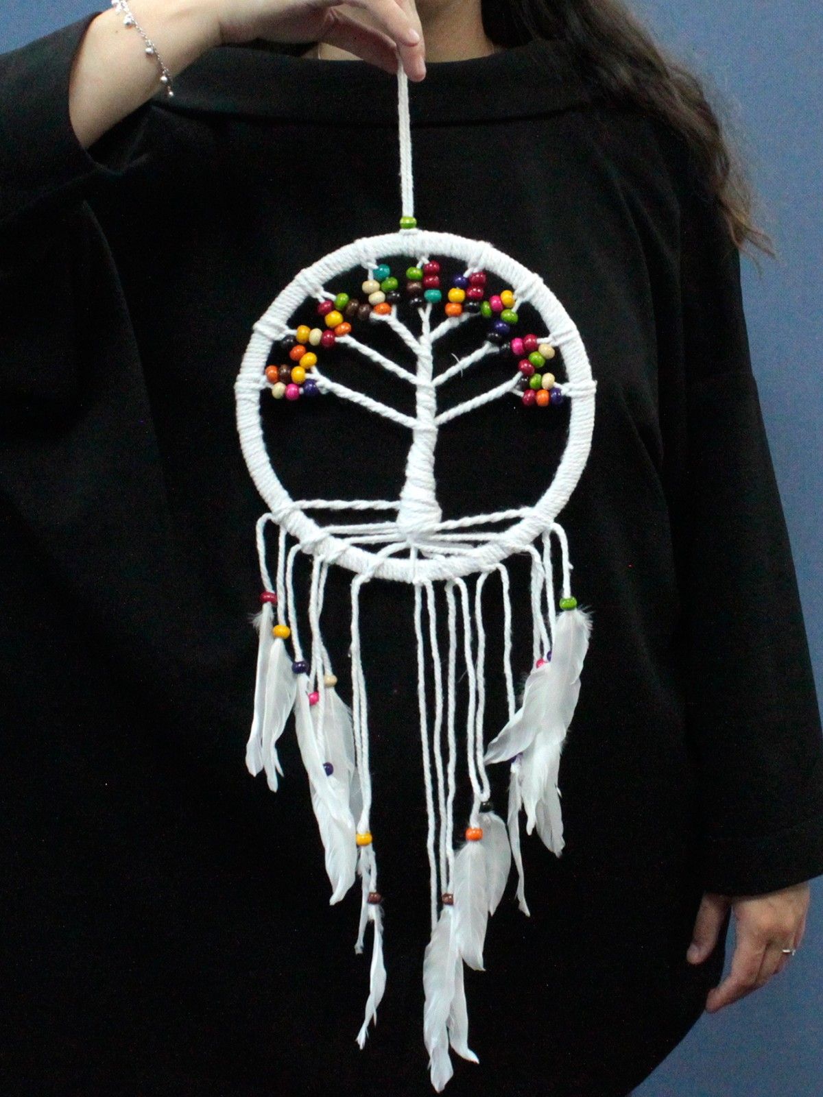 Tree of Life Dreamcatcher - Cotton 22cm (assorted) - Image 4