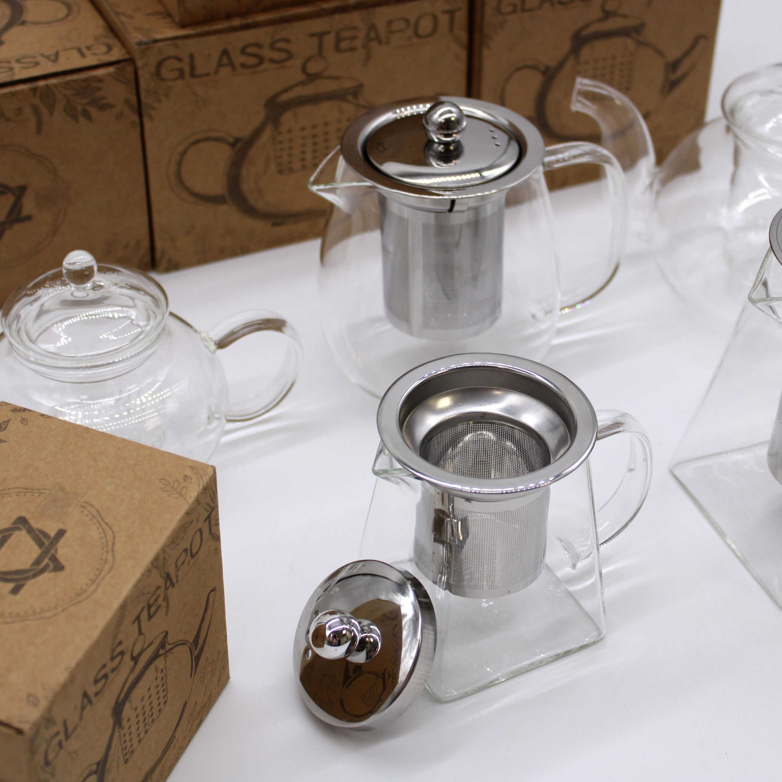 Glass Infuser Teapot - Round Pearl - 800ml - Image 8