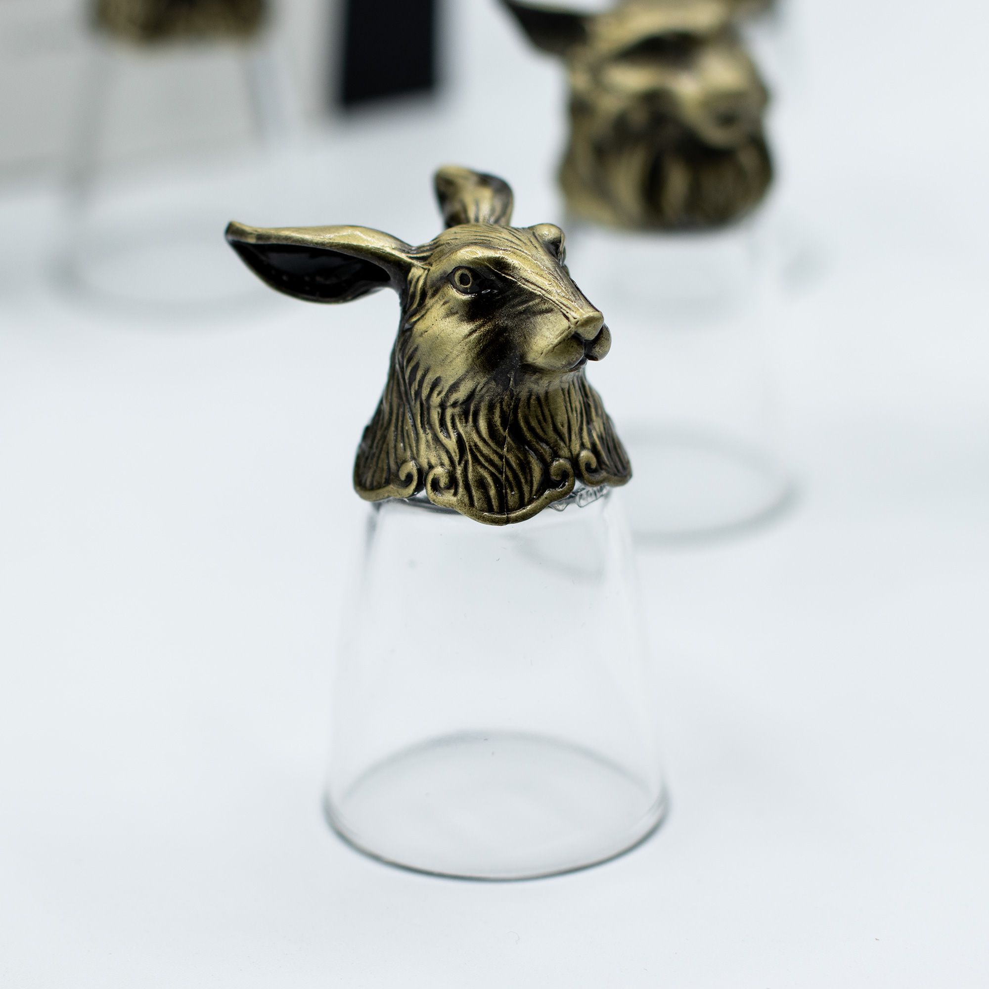 Gift Set of 12 Bottom Up Shot Glasses (25ml) - Forest & Mystical Creatures - Antique Bronze - Image 6