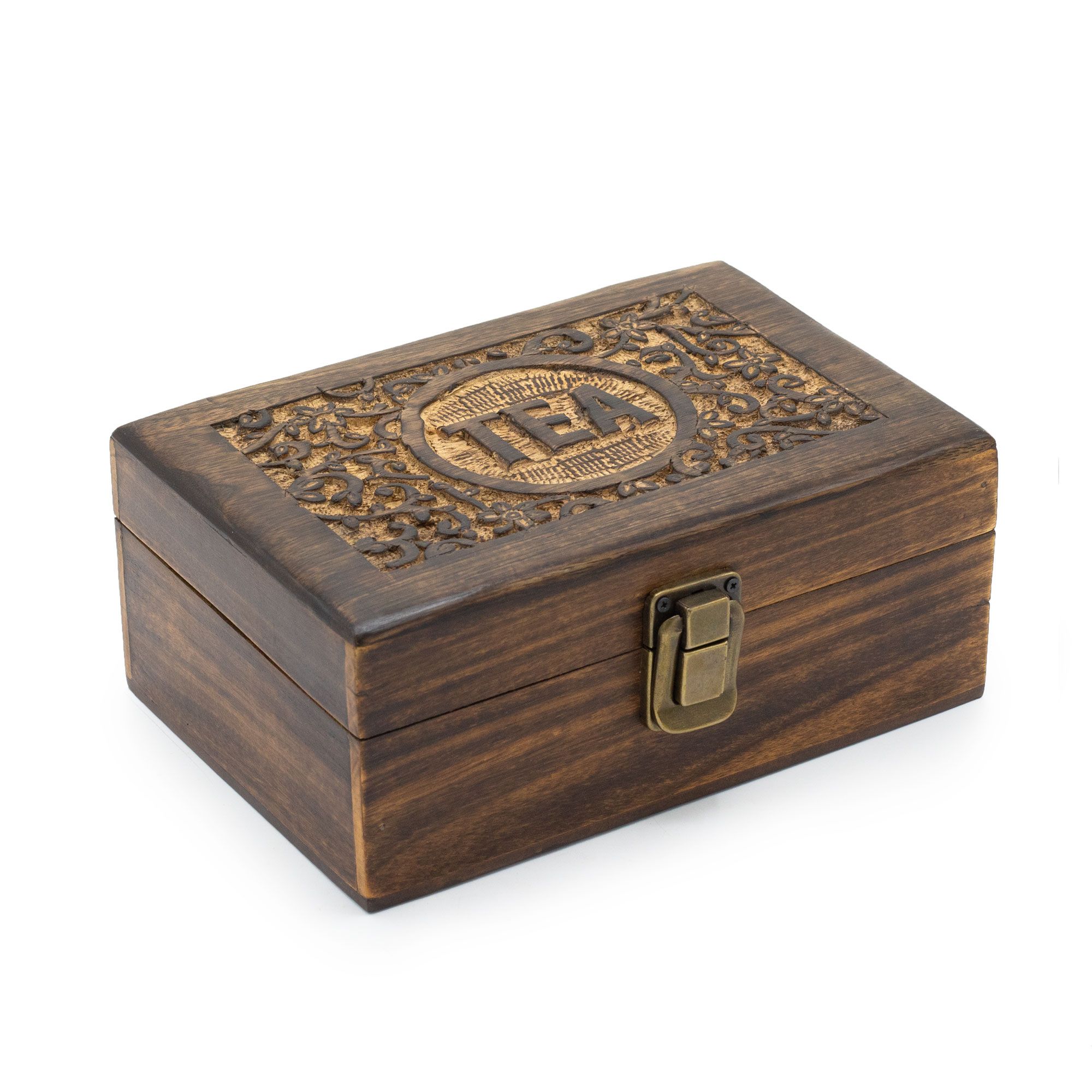 Mango Carved Tea Box - (6 compartments) - Image 5