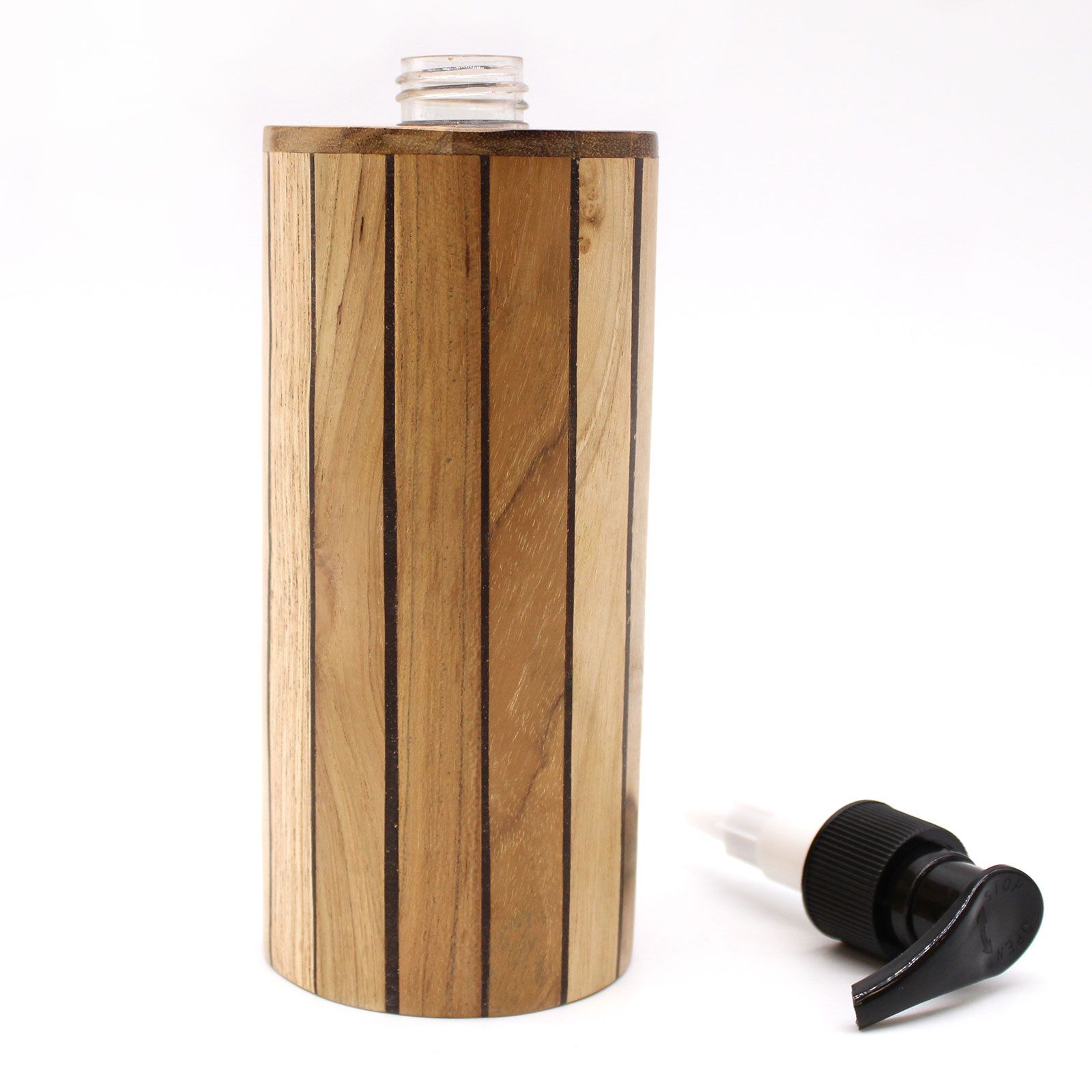 Natural Teakwood Soap Dispenser - Round - Image 7