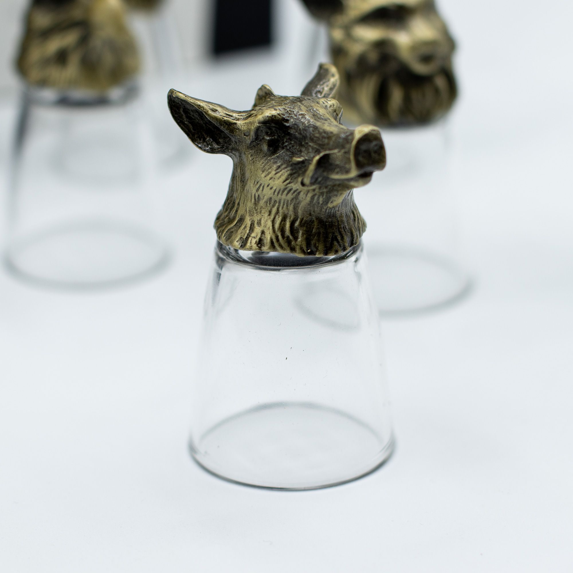 Gift Set of 12 Bottom Up Shot Glasses (25ml) - Forest & Mystical Creatures - Antique Bronze - Image 18