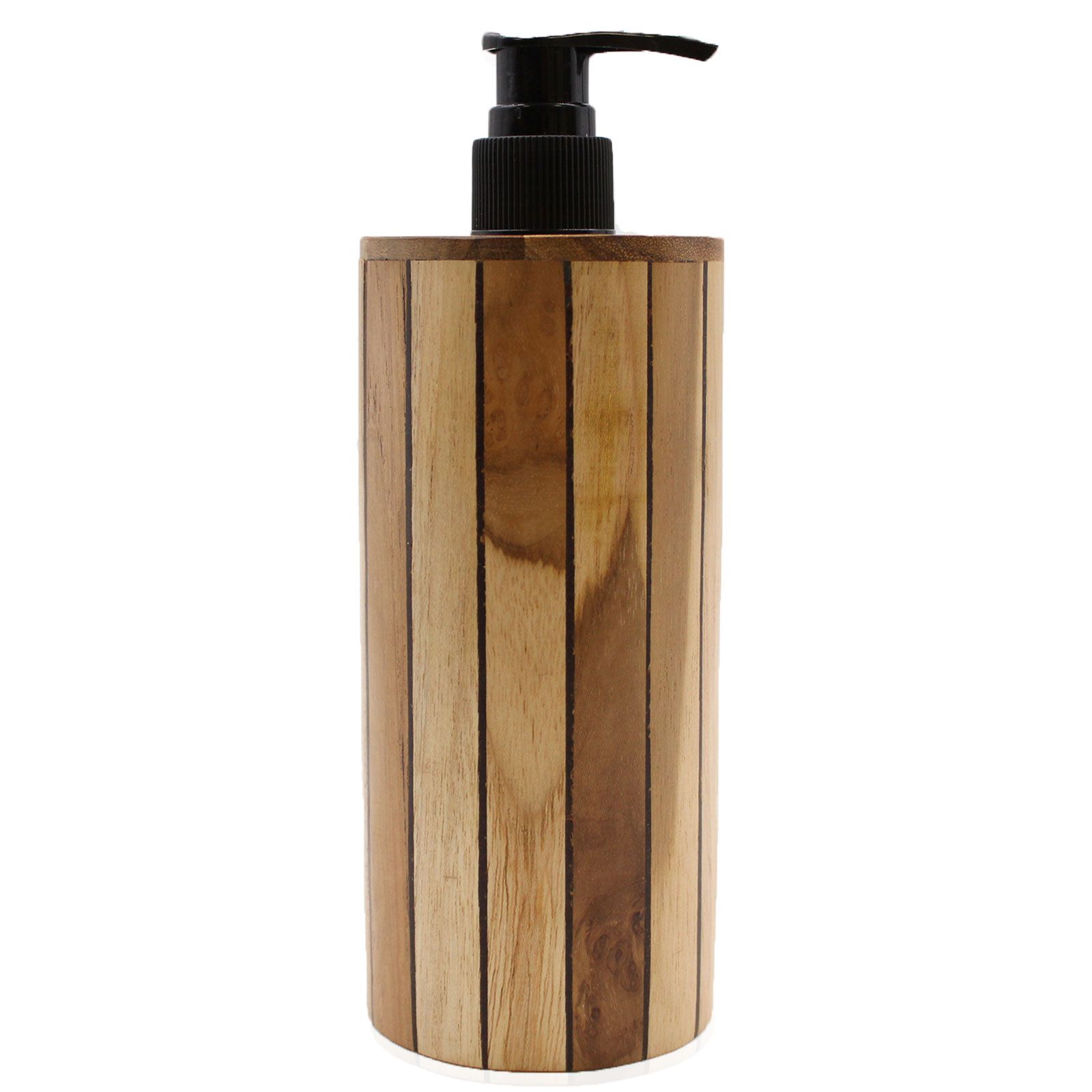 Natural Teakwood Soap Dispenser - Round - Image 6