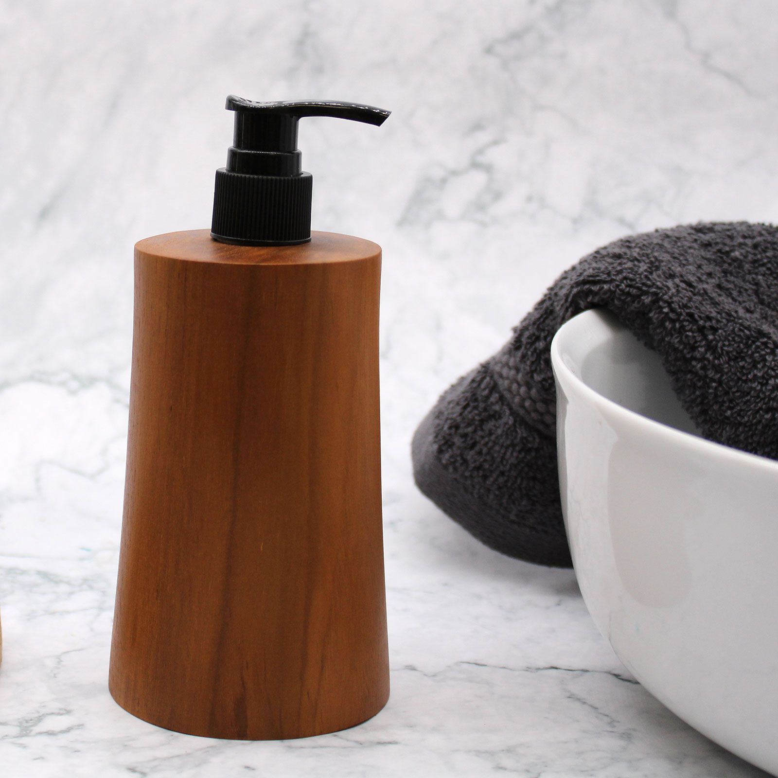 Natural Teakwood Soap Dispenser - Taper - Image 5