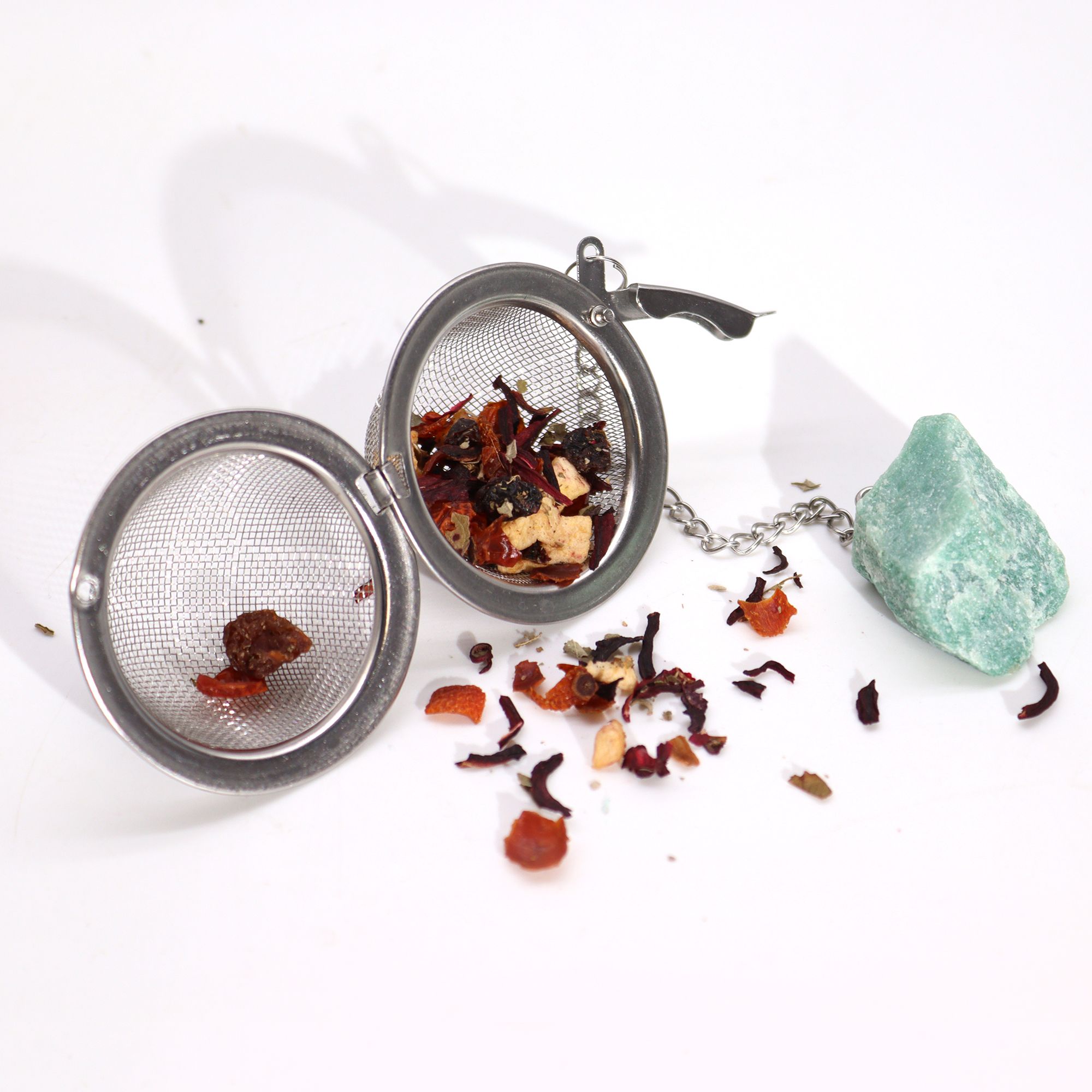 Raw Crystal Gemstone Tea Strainer - Amethyst Cluster - Image 7