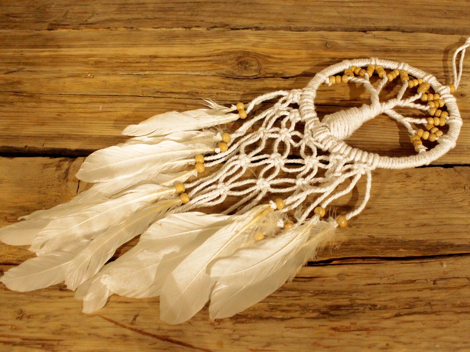 Tree of Life Dreamcatcher - Pure & Natural 16cm - Image 4