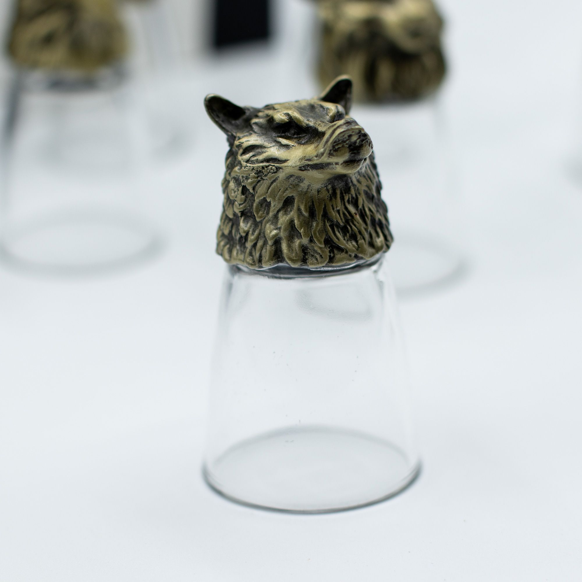 Gift Set of 12 Bottom Up Shot Glasses (25ml) - Forest & Mystical Creatures - Antique Bronze - Image 17
