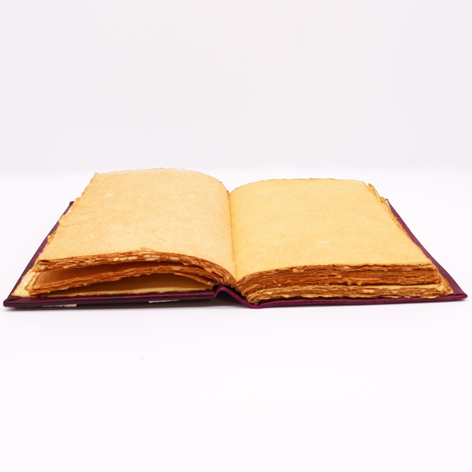 Heafty Red Tan Book - Zinc Hamsa Decor - 200 Deckle Edges Pages - 26x18cm - Image 3