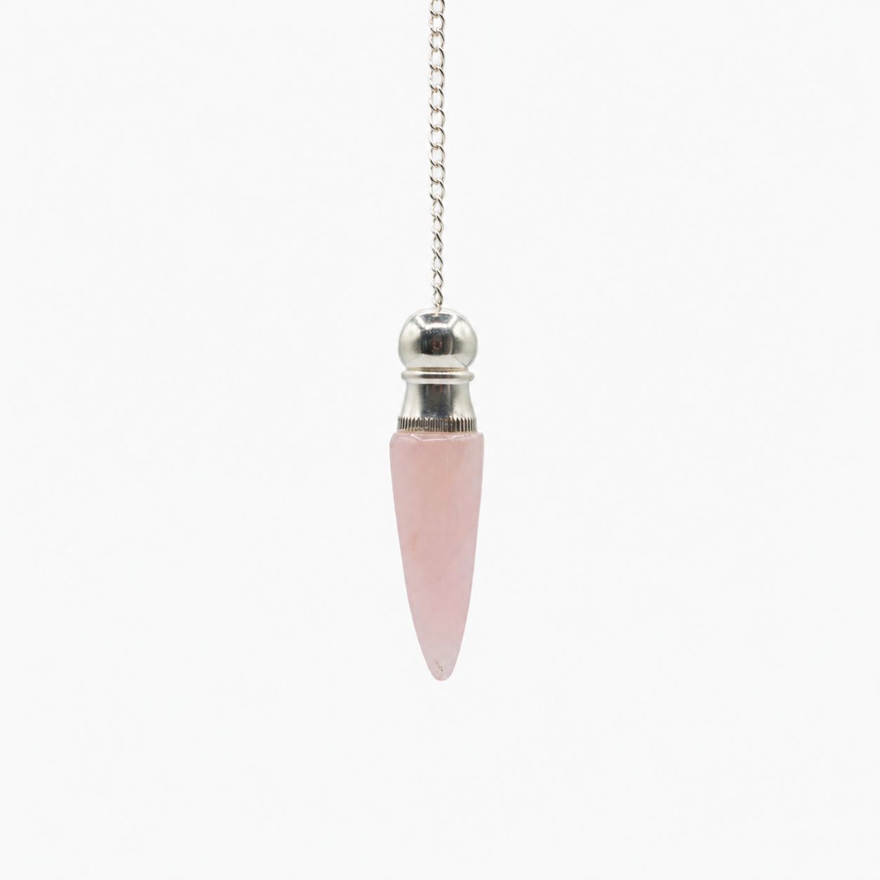 Secret Cavity Discovery of Truth Pendulum - Rose Quartz - Silver Plated - Image 2