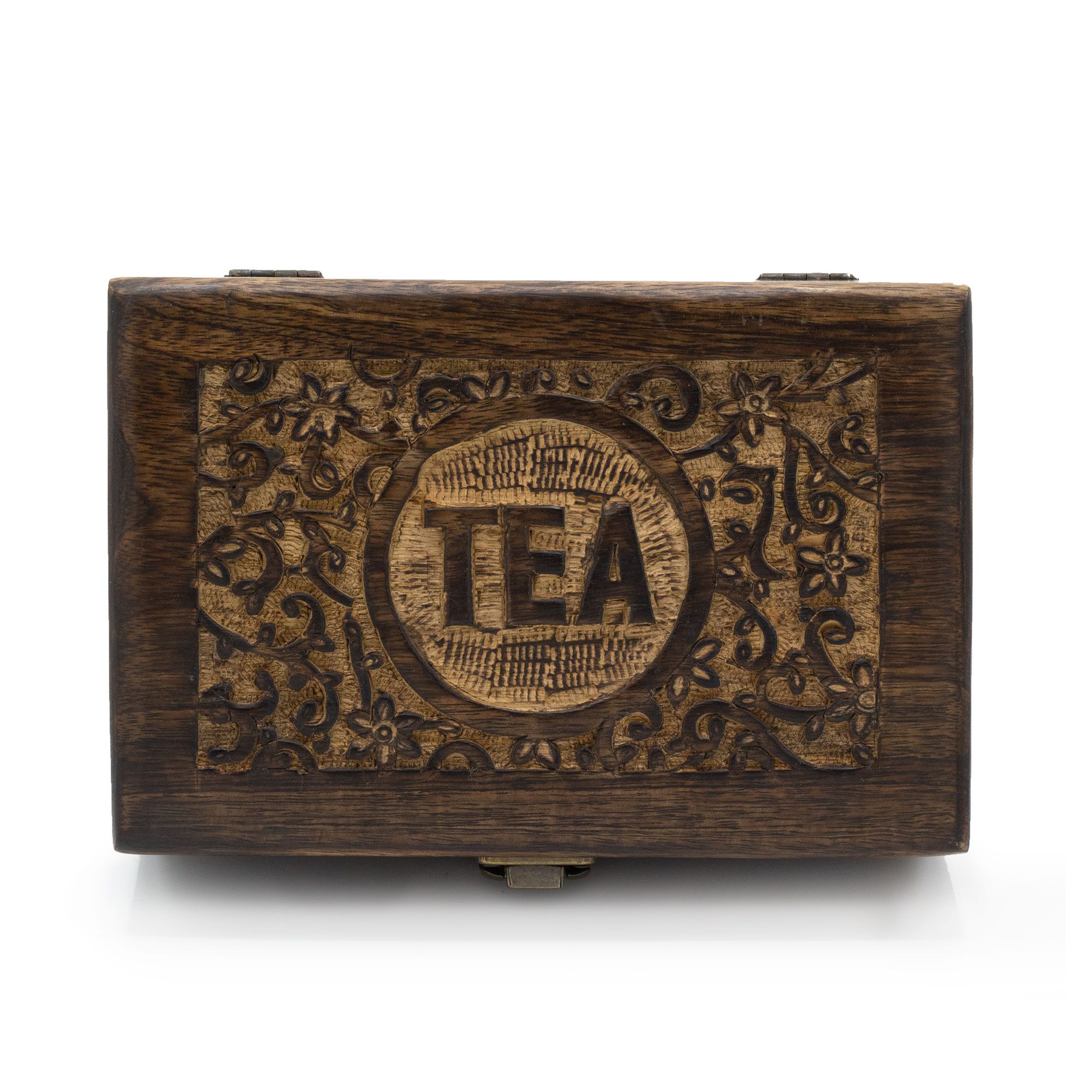Mango Carved Tea Box - (6 compartments) - Image 2