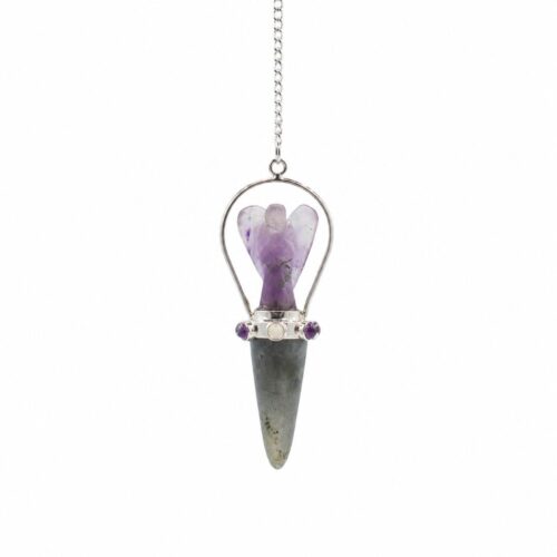 Veilwalker - Two Piece Angel Pendulum - Chakra Band - Labradorite & Amethyst