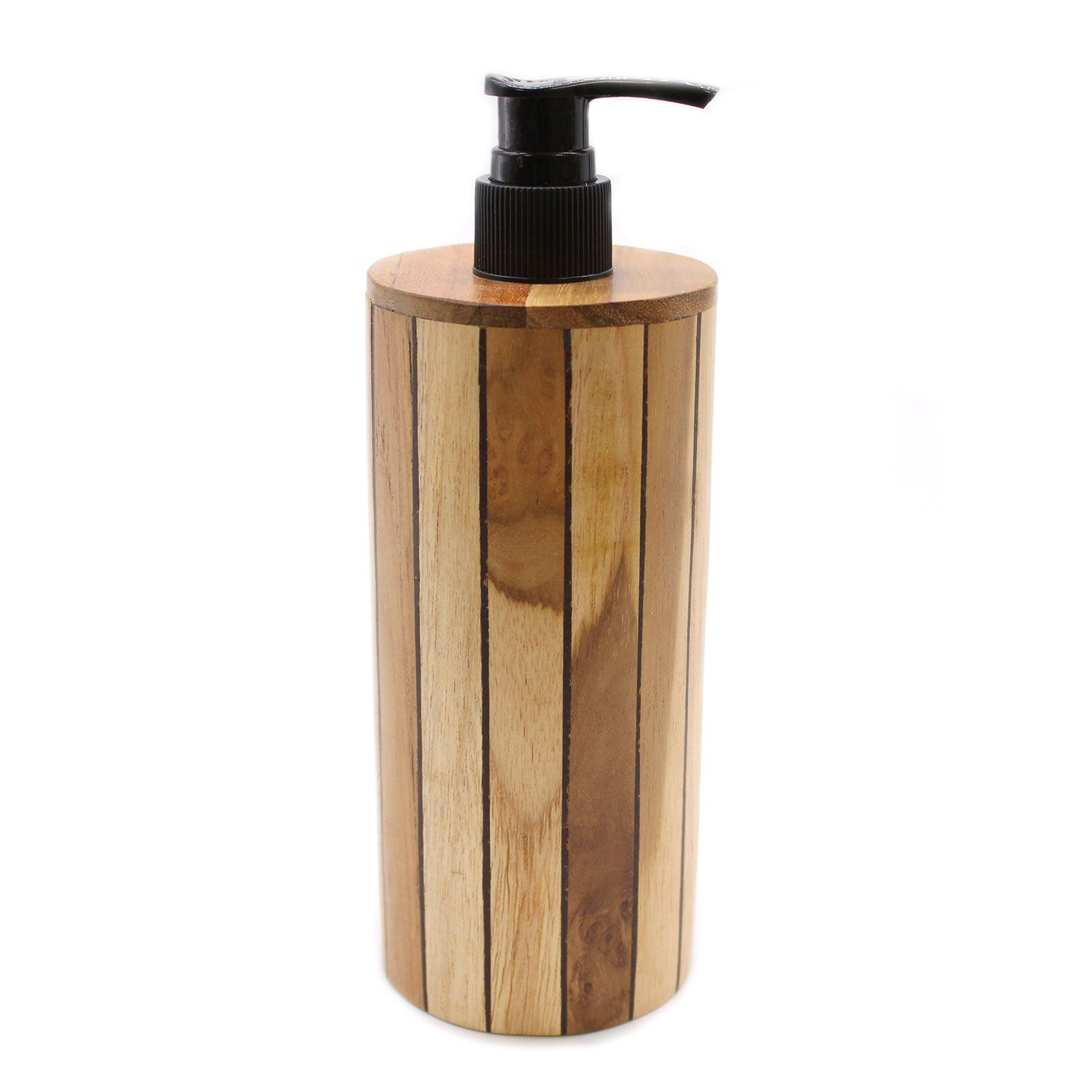 Natural Teakwood Soap Dispenser - Round - Image 8