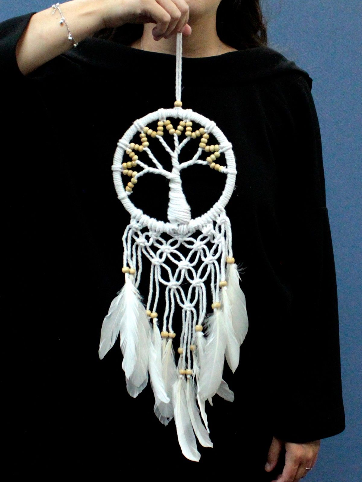 Tree of Life Dreamcatcher - Pure & Natural 16cm - Image 2