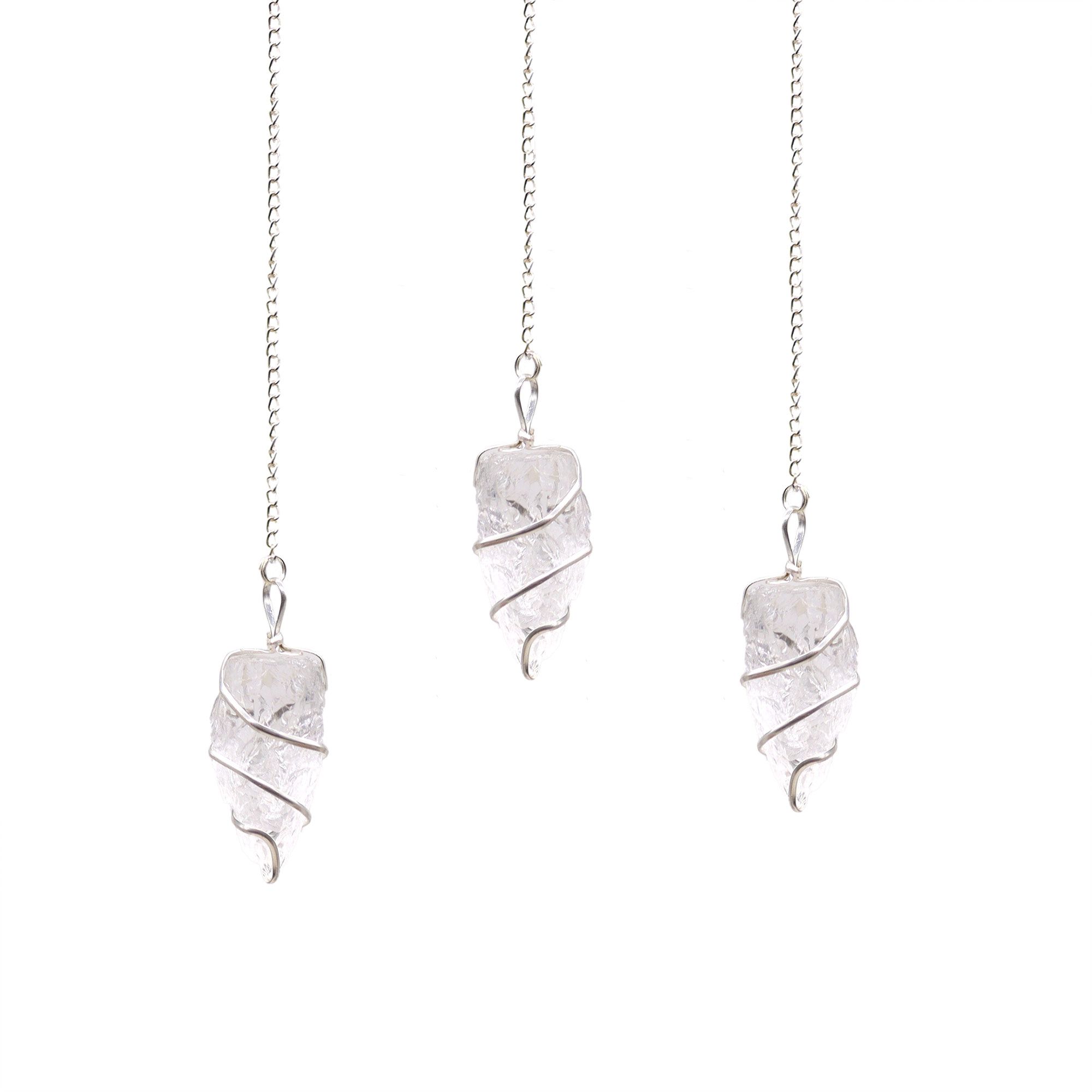 Raw Gemstone Pendulum - Rock Quartz - Image 4