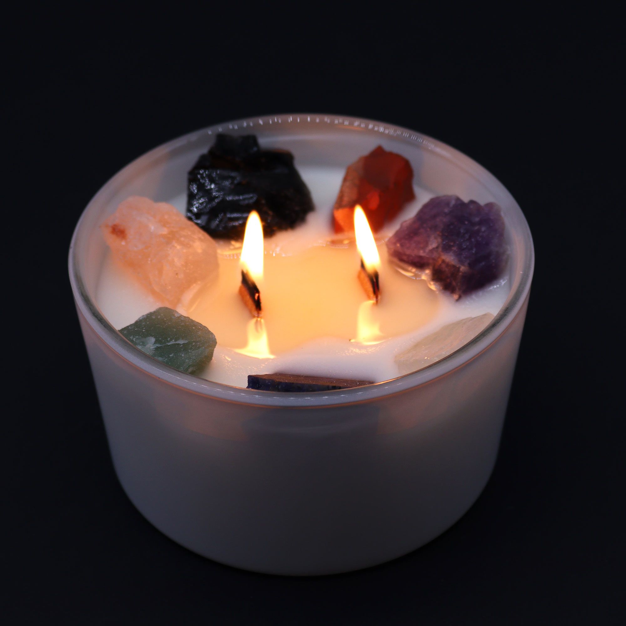 Large Chakra Crystal Candles - Seven Charkra - Image 2