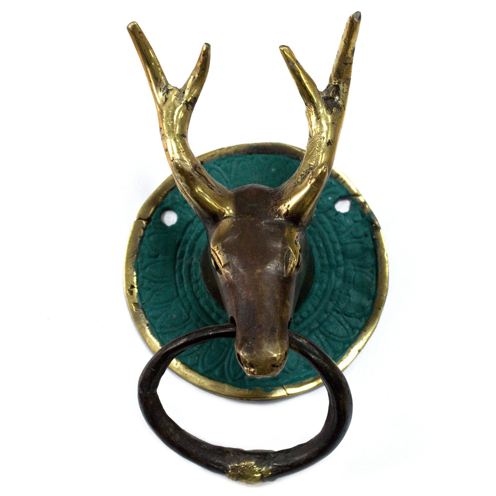 Brass Door Knocker - Stags Head - Image 2