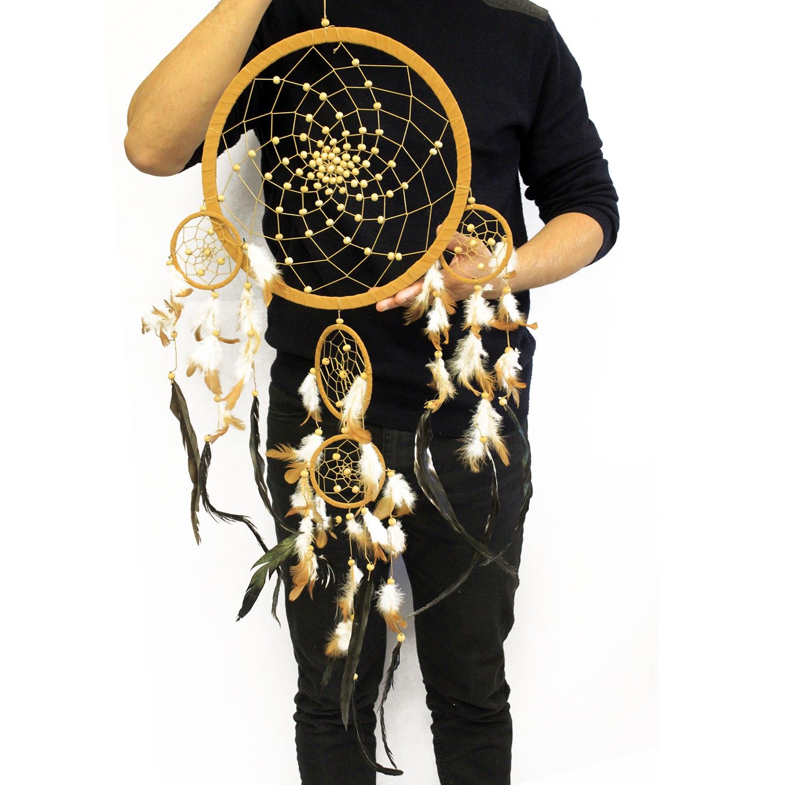 Bali Dreamcatchers - XLarge Round - Cream/Coffee/Choc - Image 4