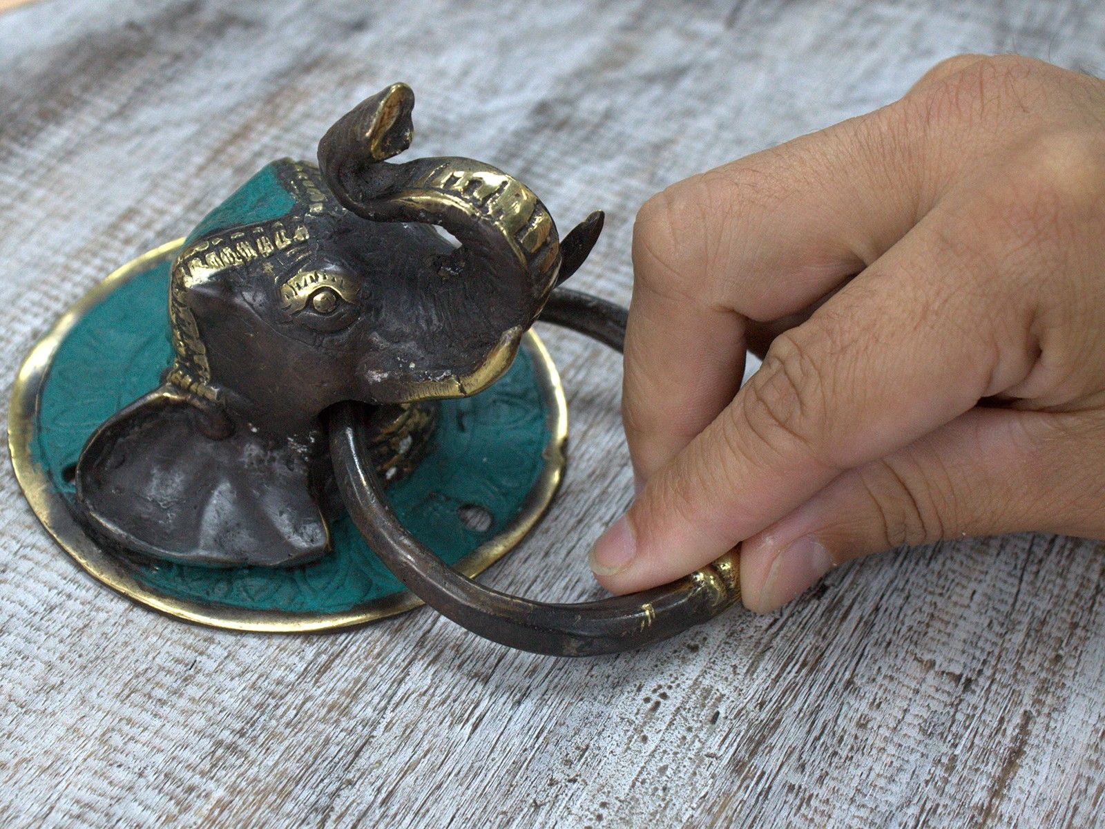 Brass Door Knocker - Stags Head - Image 3