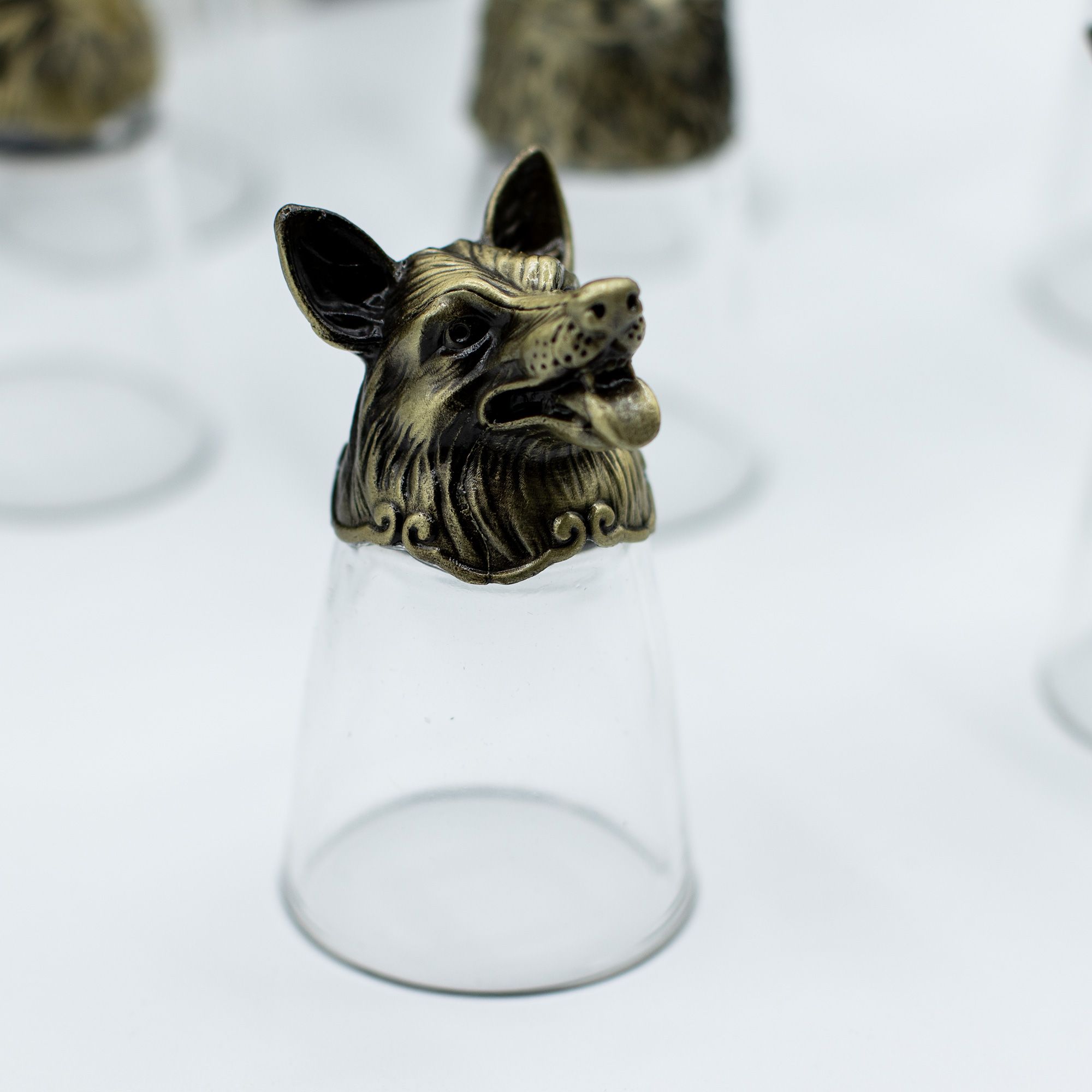 Gift Set of 12 Bottom Up Shot Glasses (25ml) - Forest & Mystical Creatures - Antique Bronze - Image 16