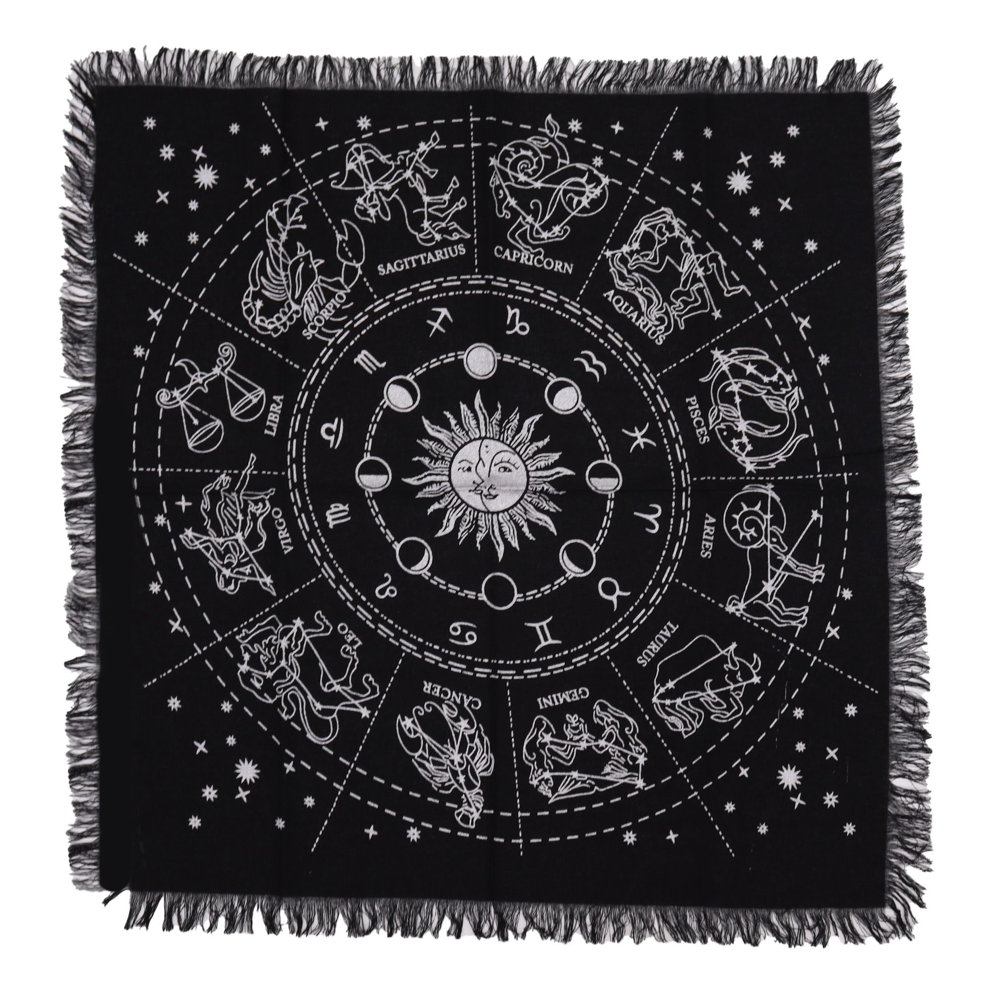 Esoteric Fringed Altar Cloth - Horoscope - Image 3