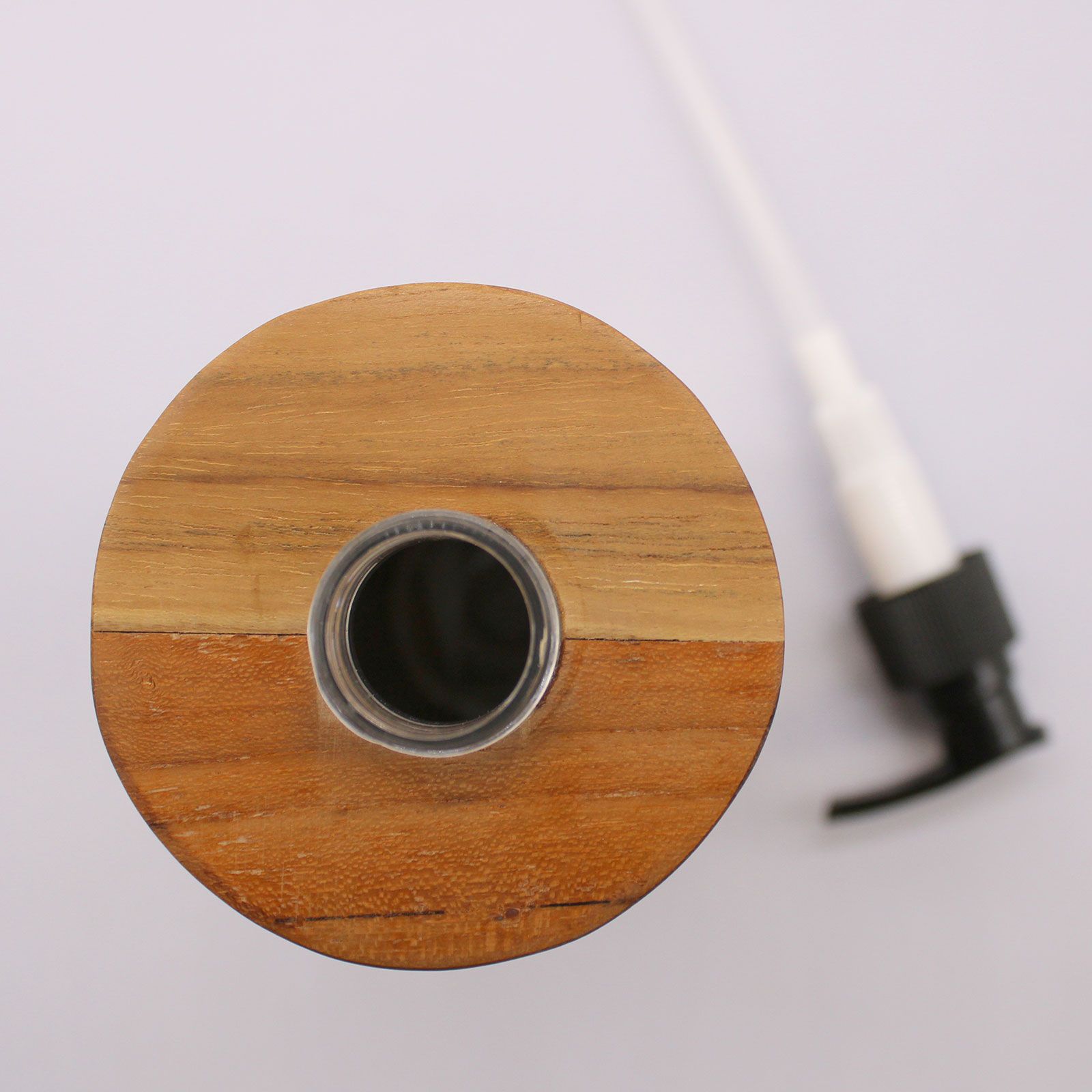 Natural Teakwood Soap Dispenser - Round - Image 5
