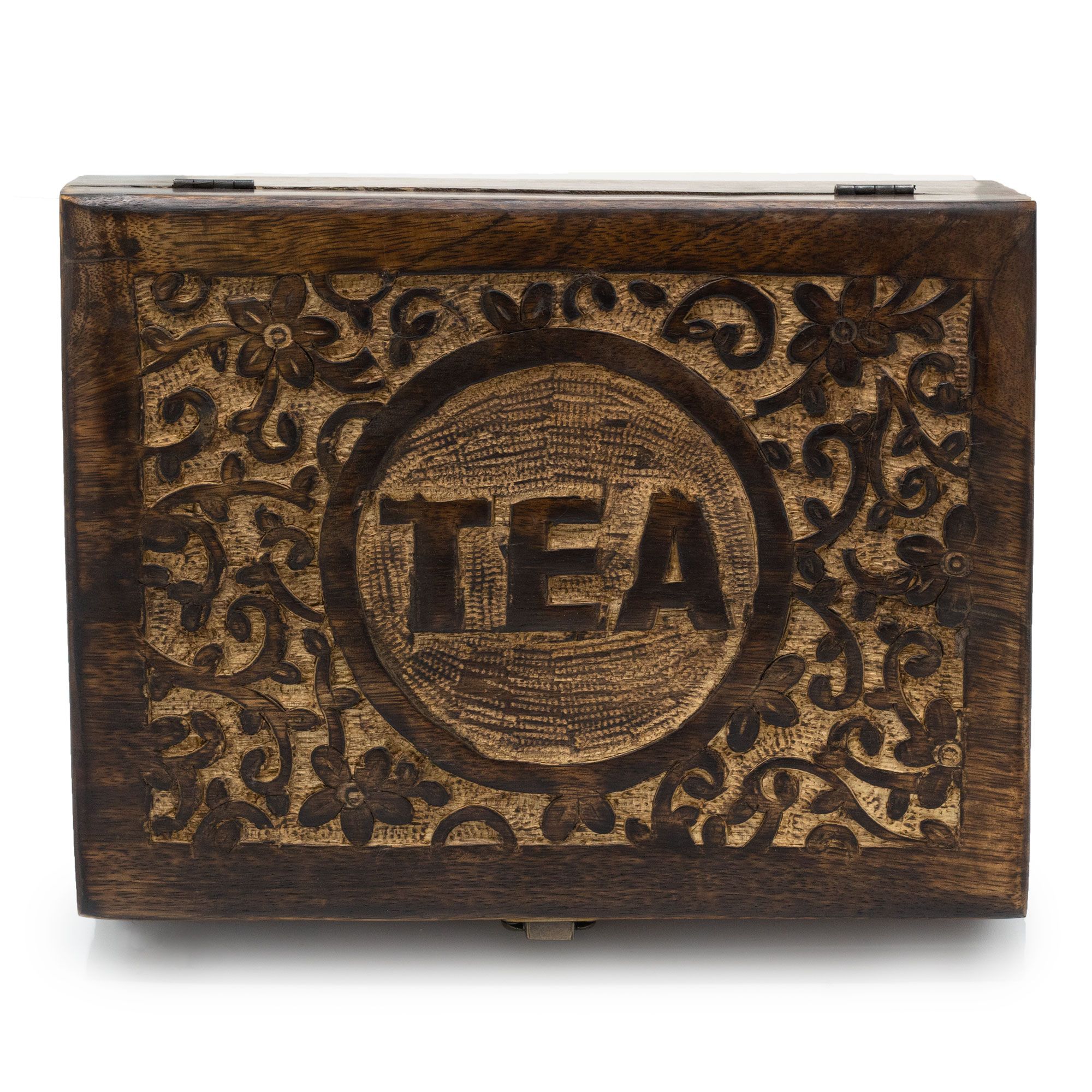 Mango Carved Tea Box - ( 12 compartments) - Image 2