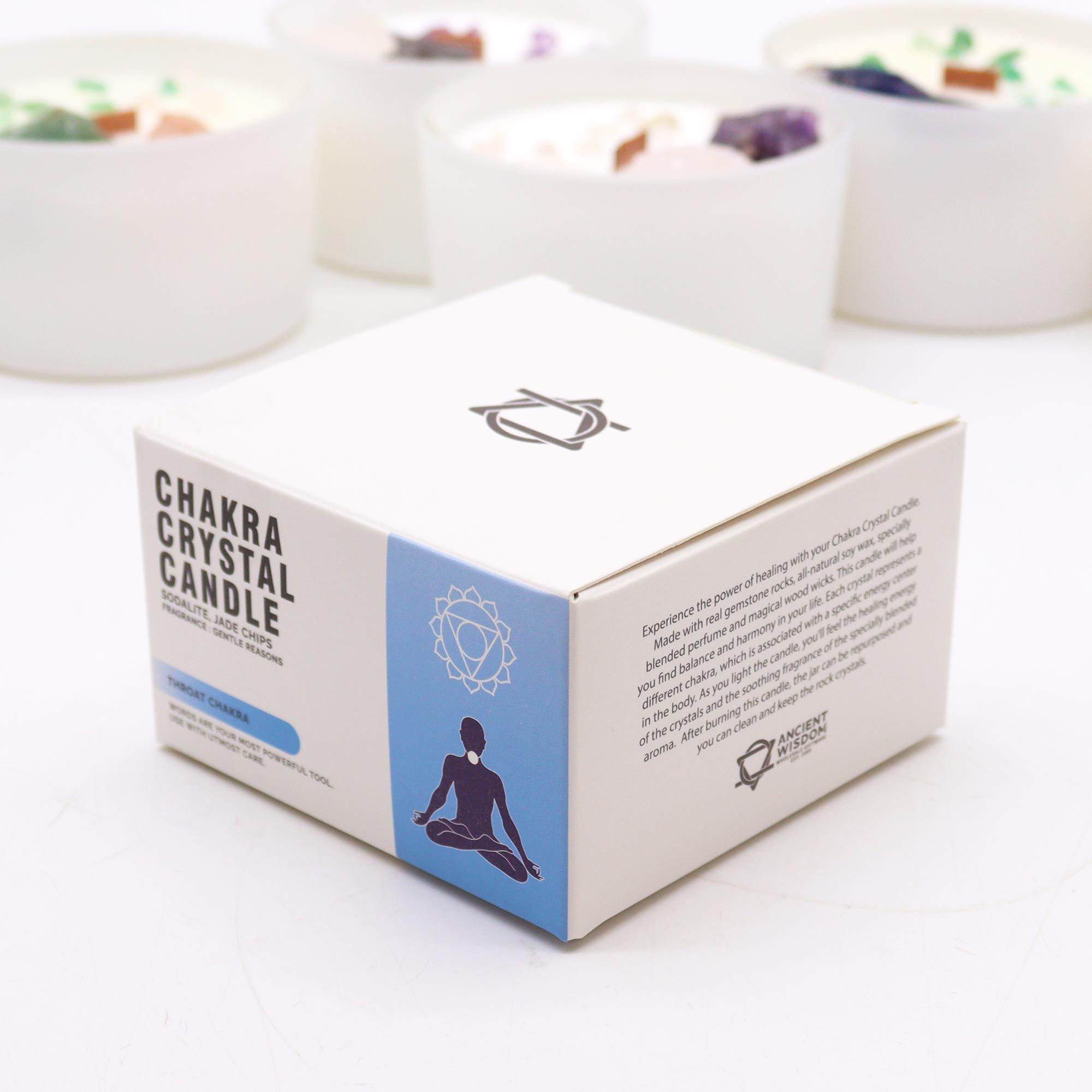 Chakra Crystal Candles - Throat Chakra - Image 4