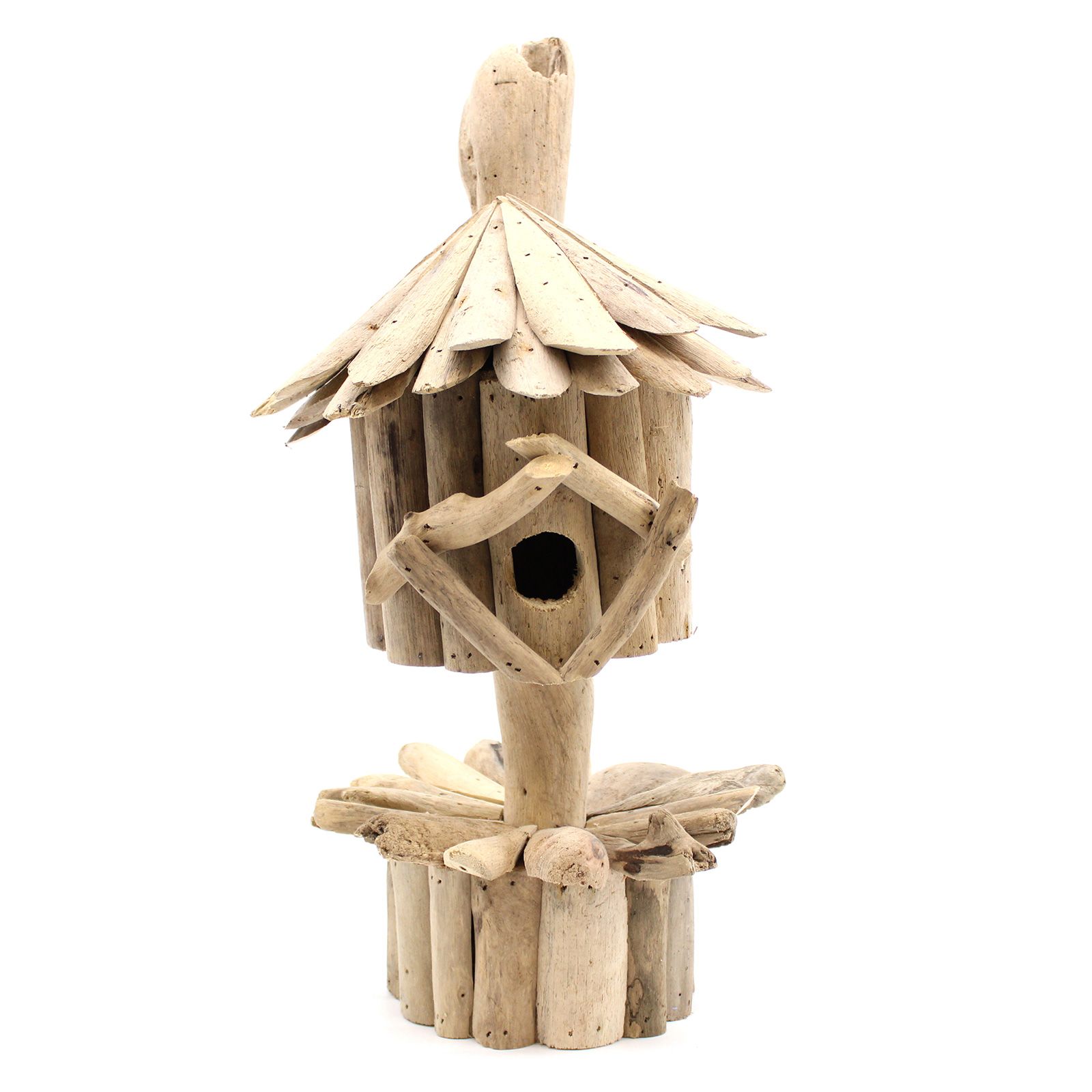 Driftwood Birdbox - On Stand - Image 2