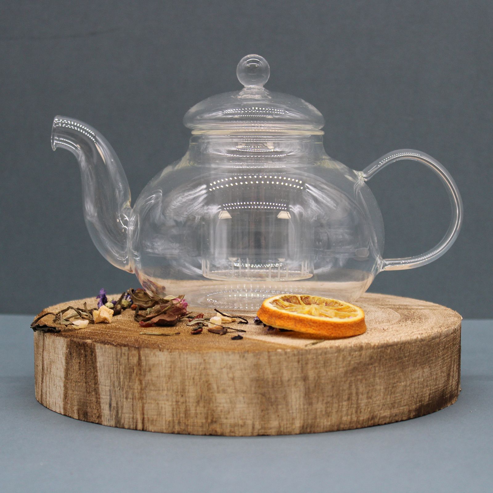 Glass Infuser Teapot - Round Pearl - 800ml - Image 5