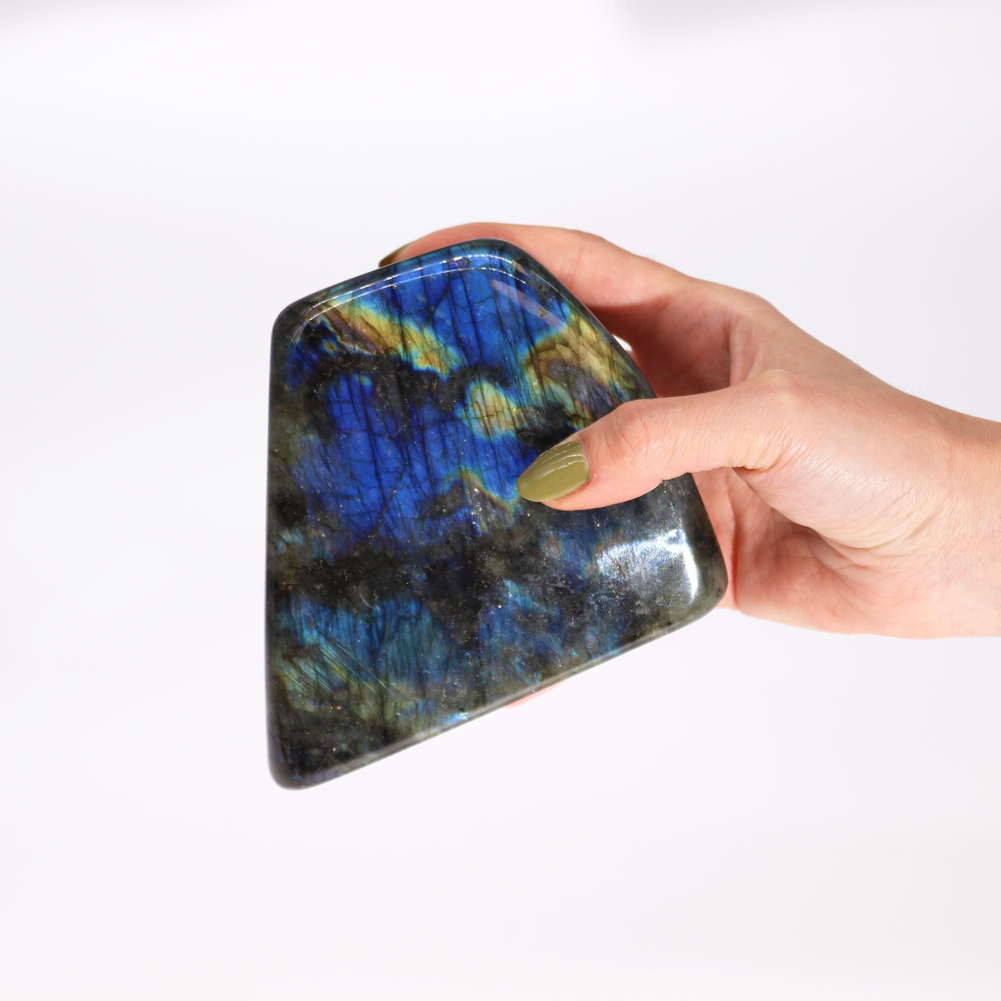 Madagascar Labradorite Statement Stone (approx 900-1100gms 140-170mm)