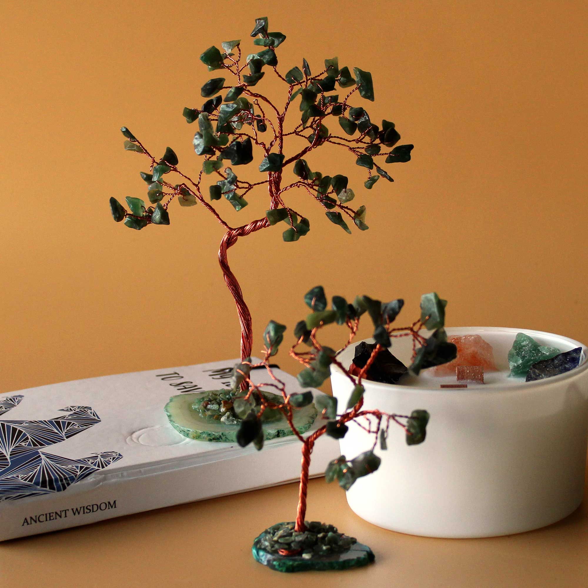 Gemstone Tree - Green Aventurine on Green Agate Base (35 stones) - Image 4