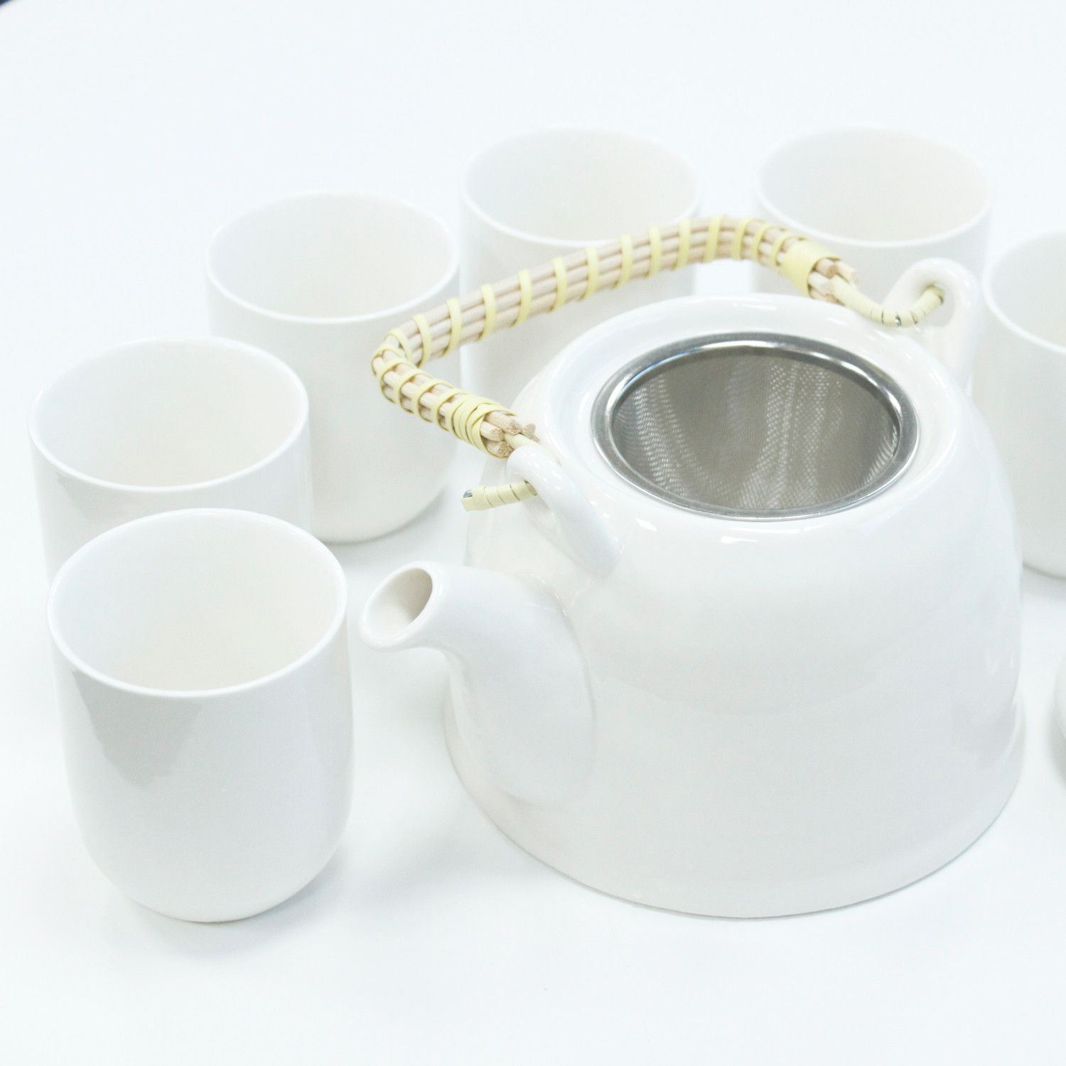 Herbal Teapot Set - Classic White - Image 5