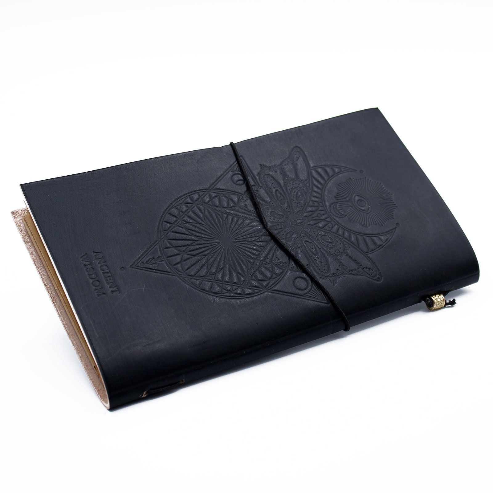 Handmade Leather Journal - My Book of Spells and other Thoughts - Black - Image 3