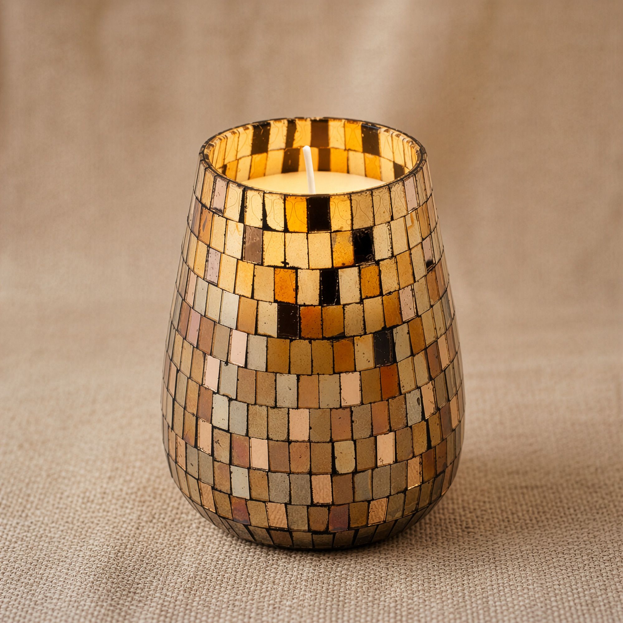 Tall Glass Jar Candles - Amber Mosaic - Image 4