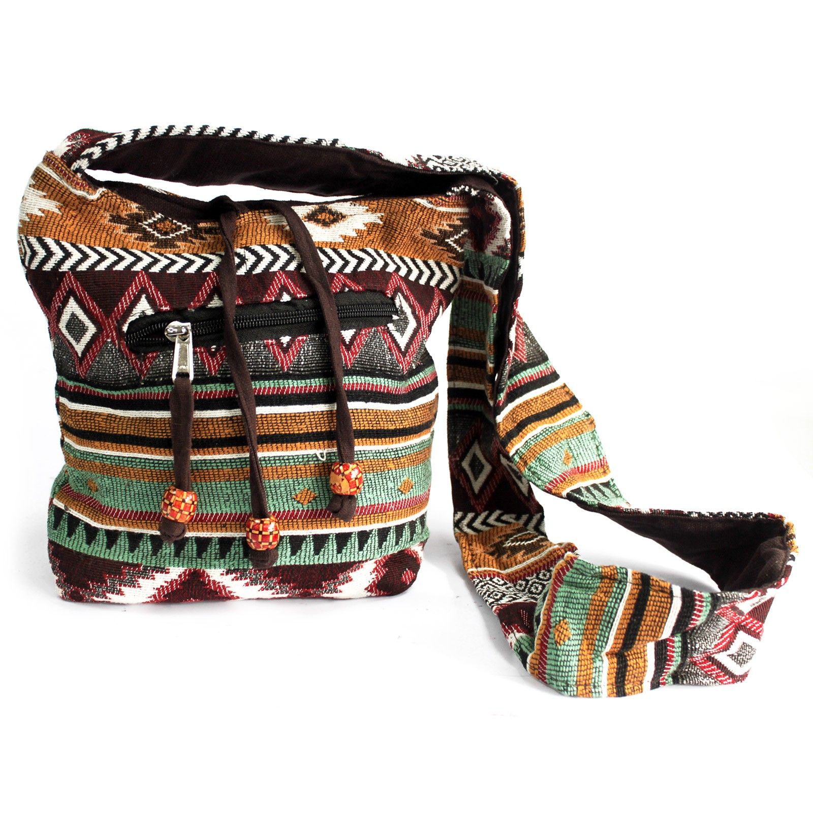 Jacquard Bag - Chocolate Sling Bag - Image 2