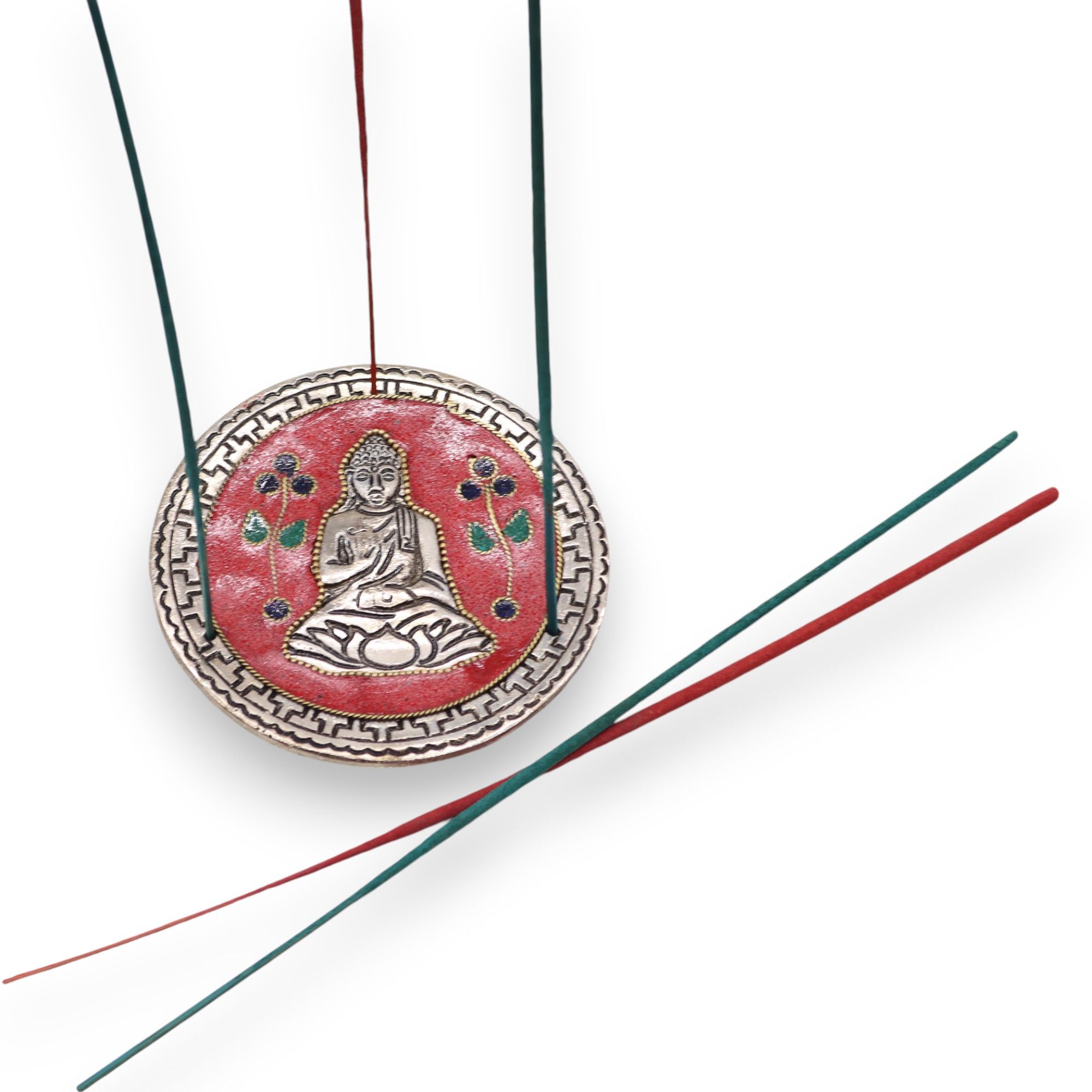 Buddha Red Decor Incense Holder - Image 2