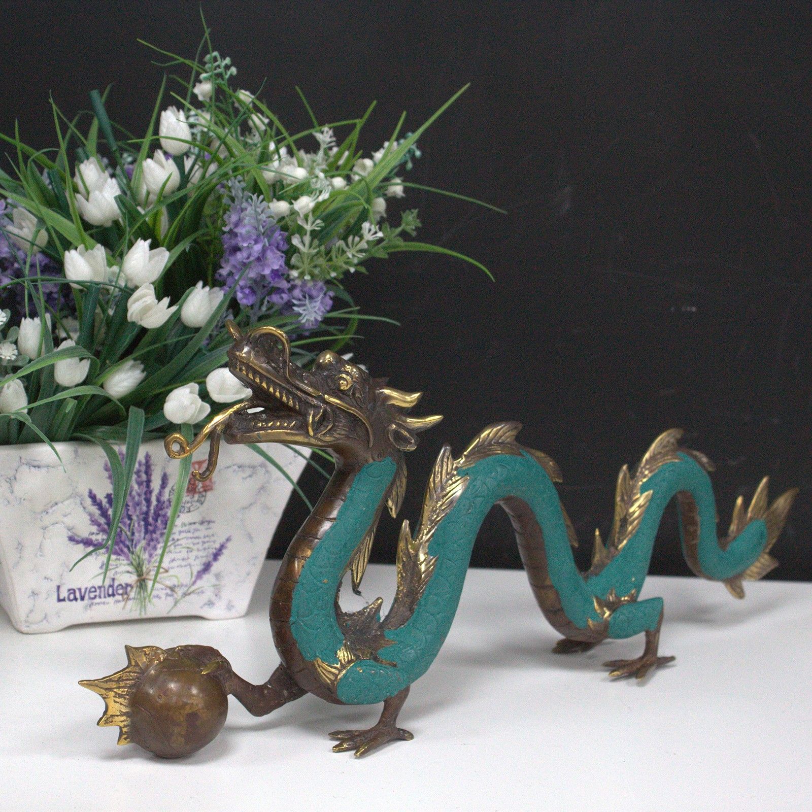 Fengshui - Small Dragon with Ball - 20cm - Image 2