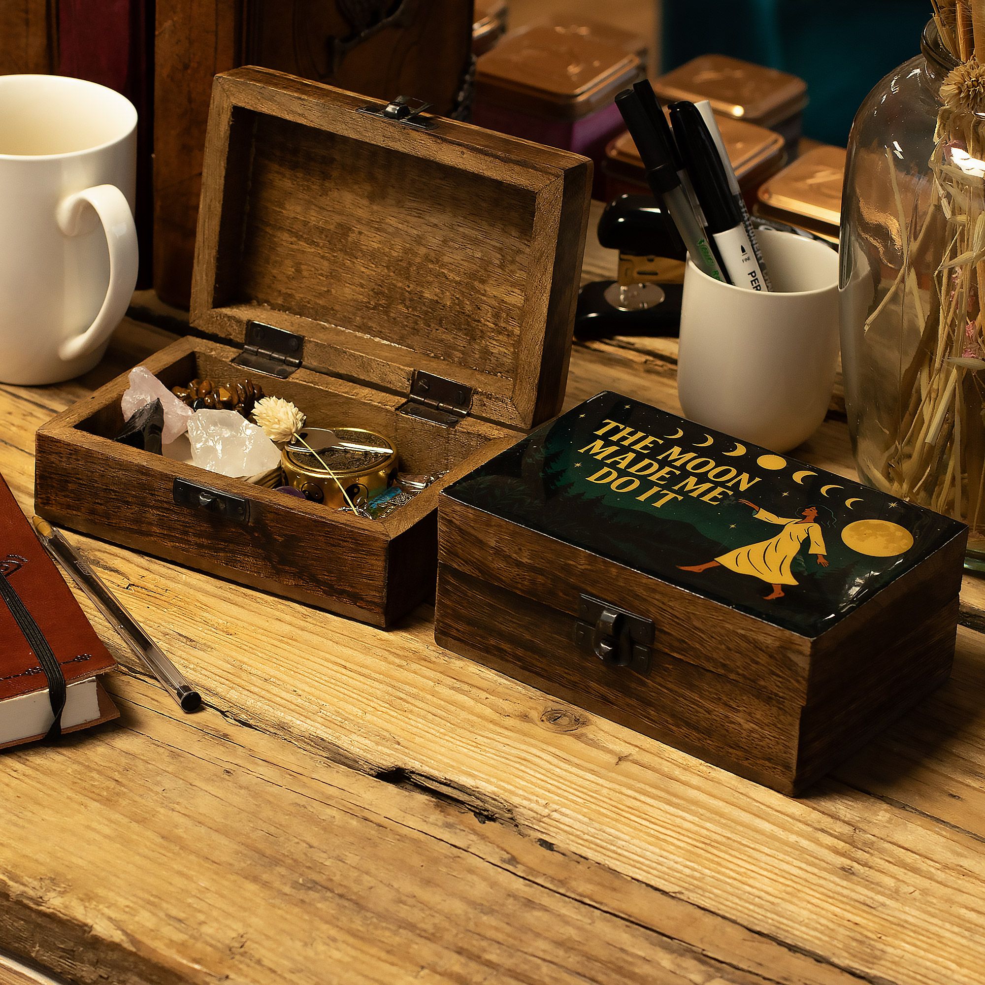 Medium Enamelled Box - The Moon Made me Do It - Image 5