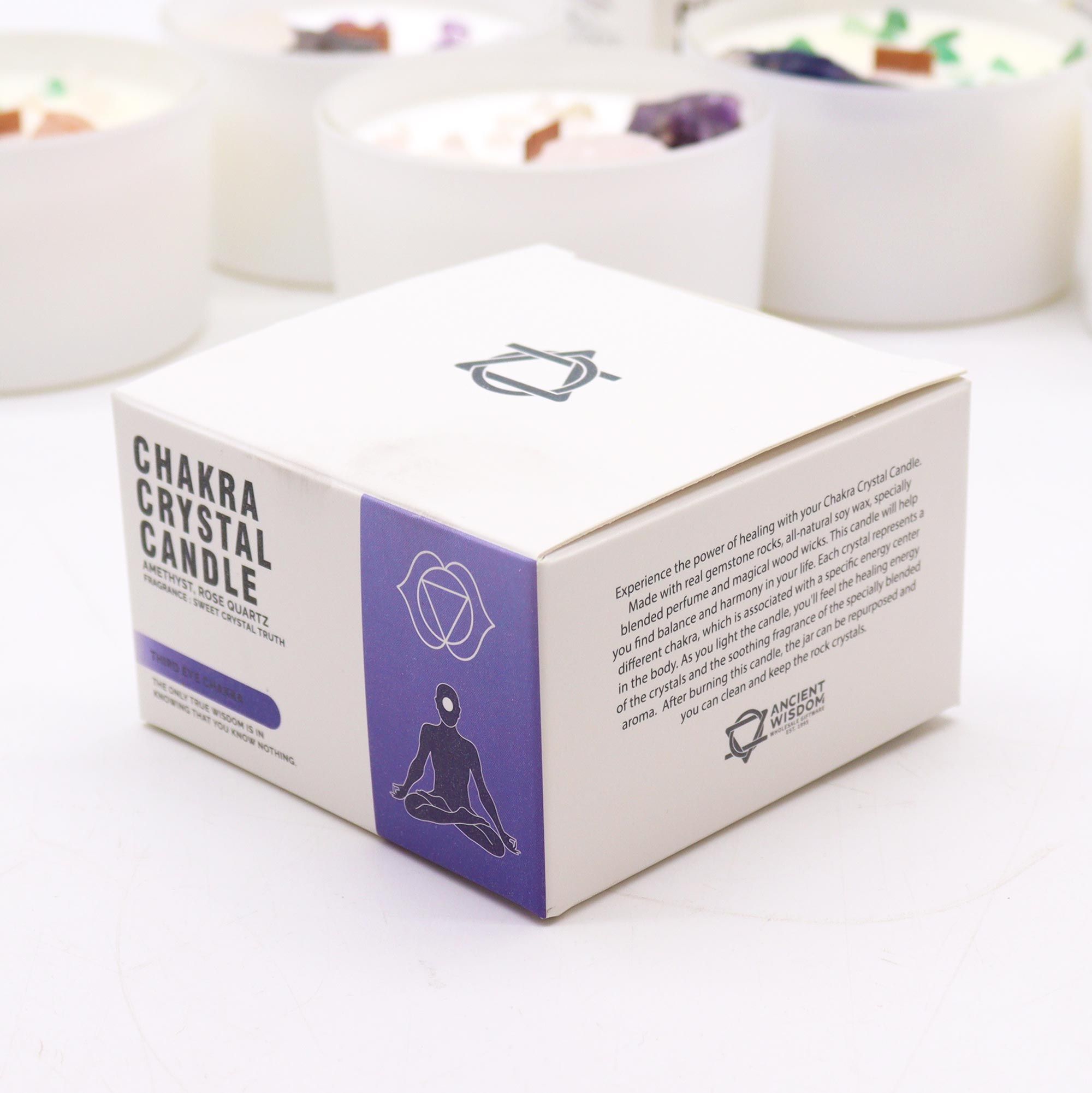 Chakra Crystal Candles - Third Eye Chakra - Image 4