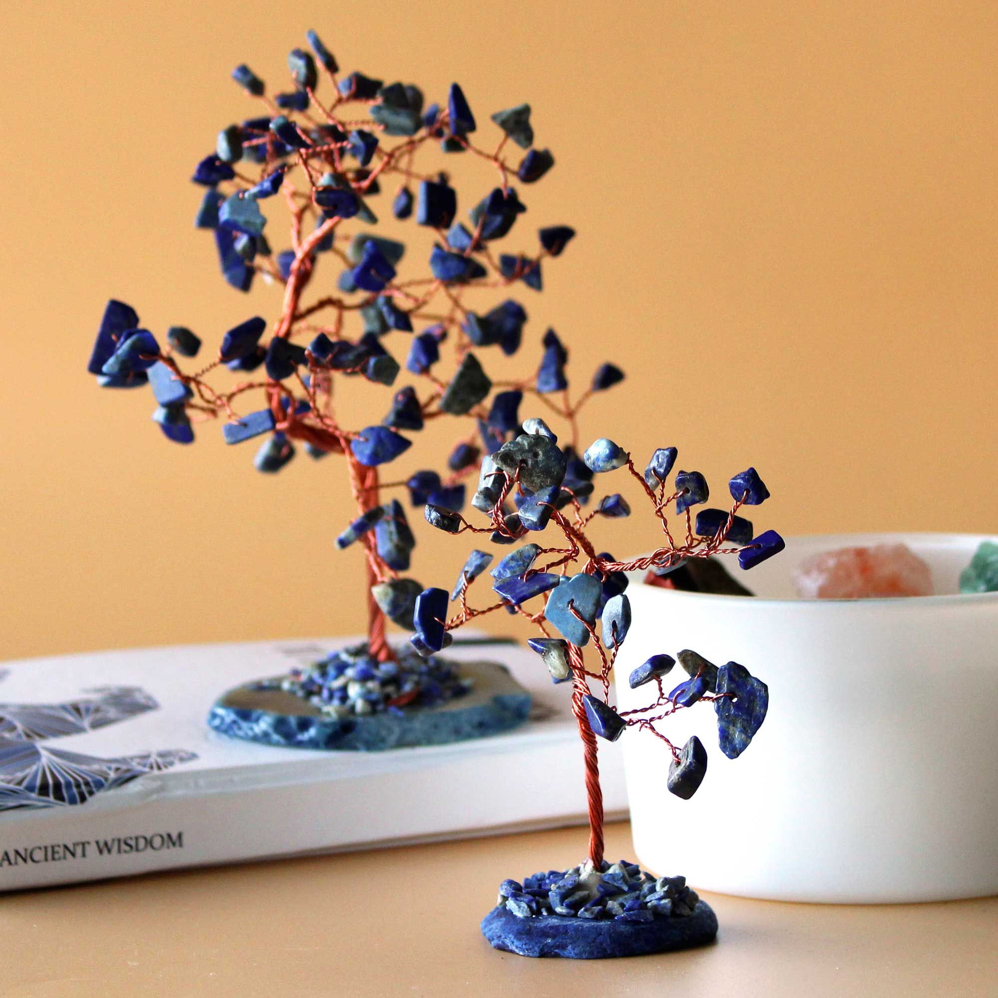 Gemstone Tree - Sodalite on Blue Agate Base (35 stones) - Image 4