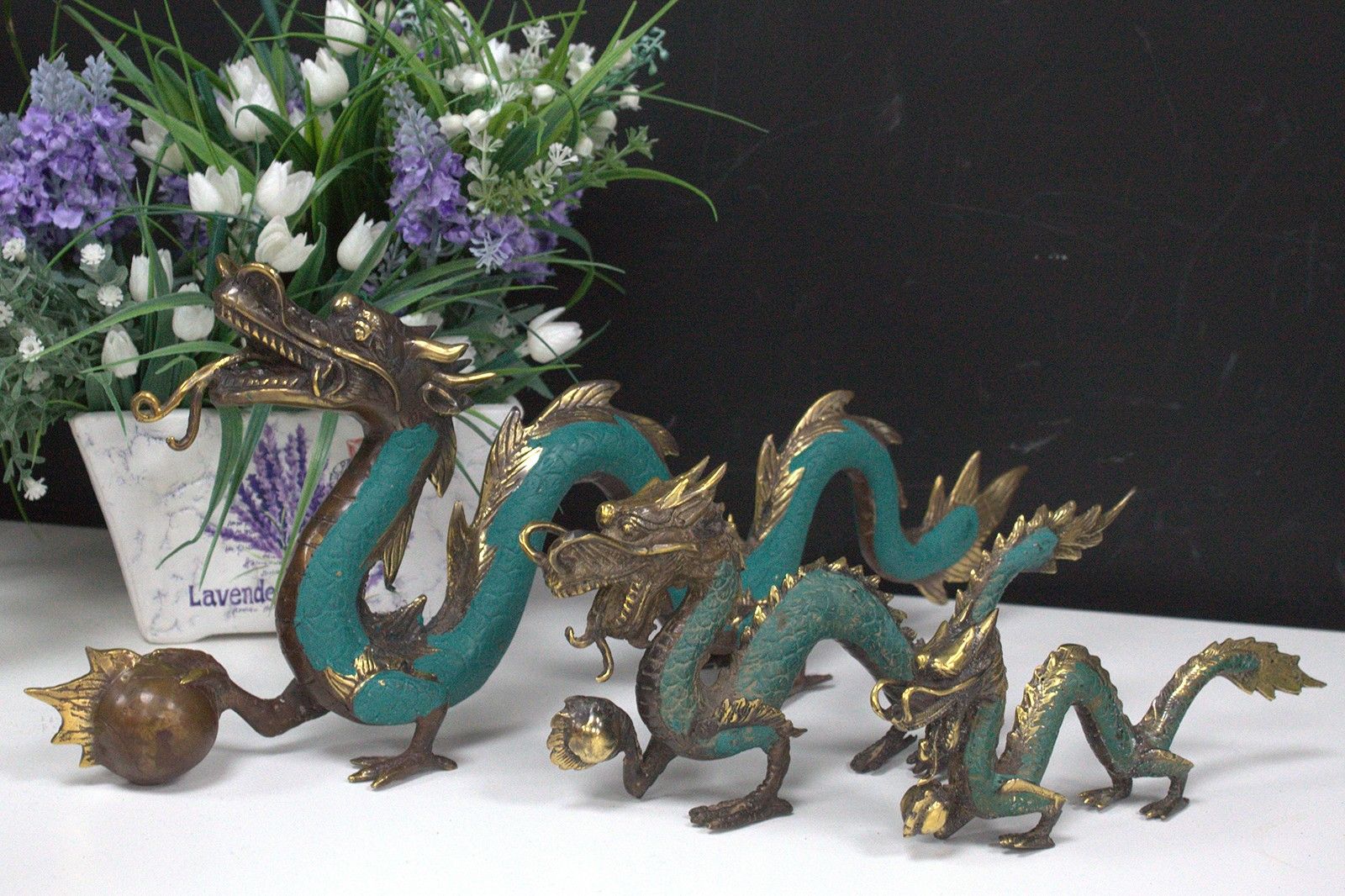 Fengshui - Med Dragon with Ball - 27cm - Image 2