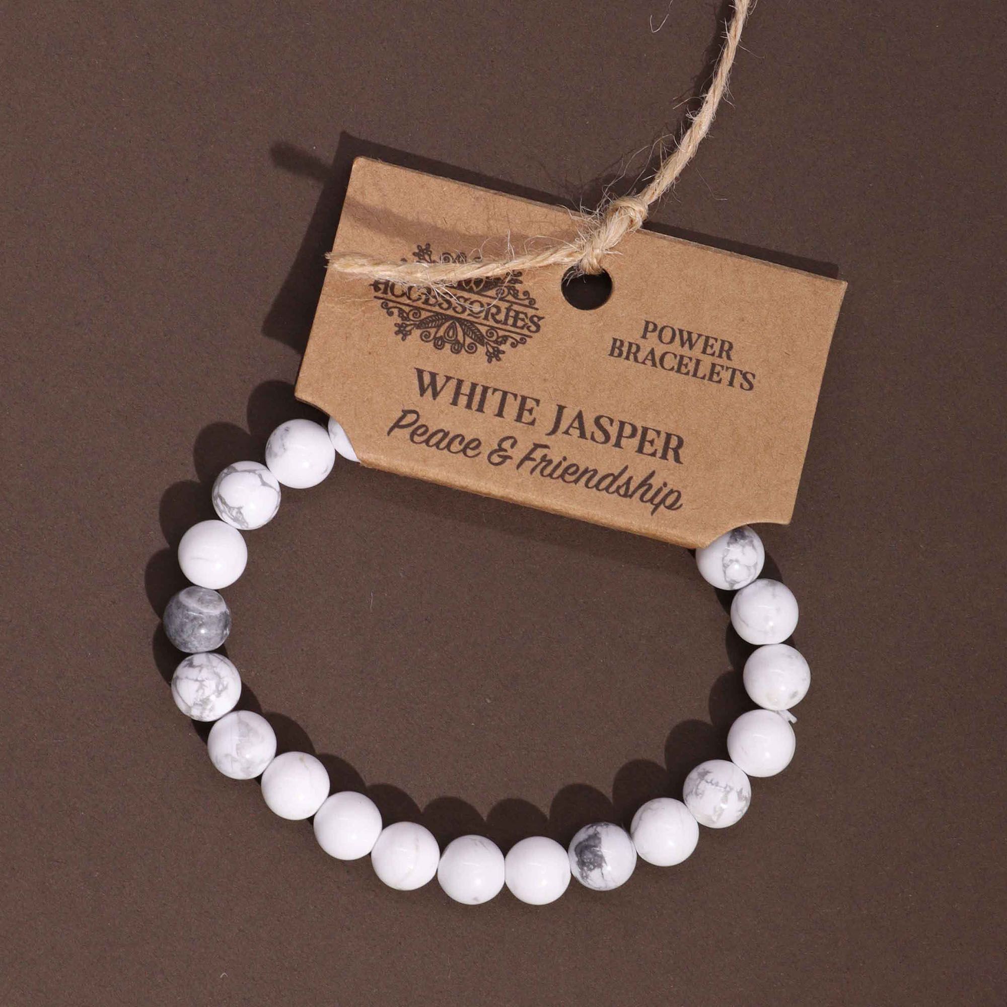 Power Bracelet - White Jasper - Image 5