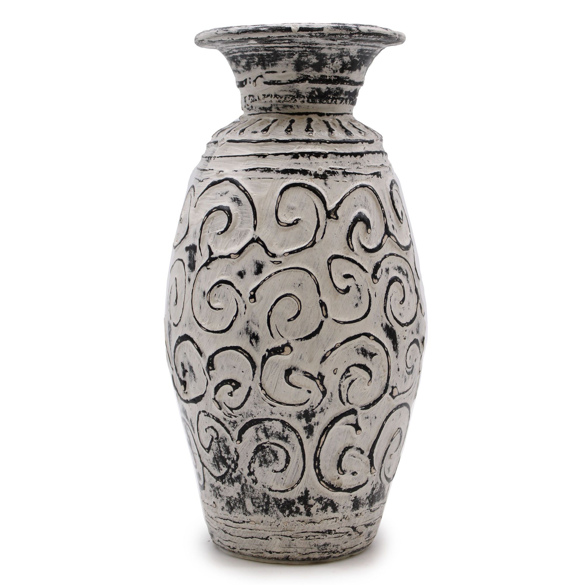 Swirls Shaped Vase - Cream - Image 4