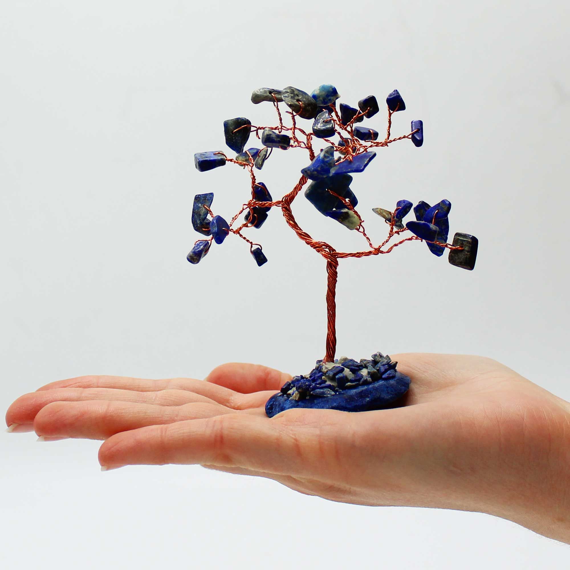 Gemstone Tree - Sodalite on Blue Agate Base (35 stones) - Image 2
