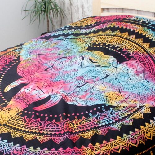 Single Cotton Bedspread + Wall Hanging - Winter Tree